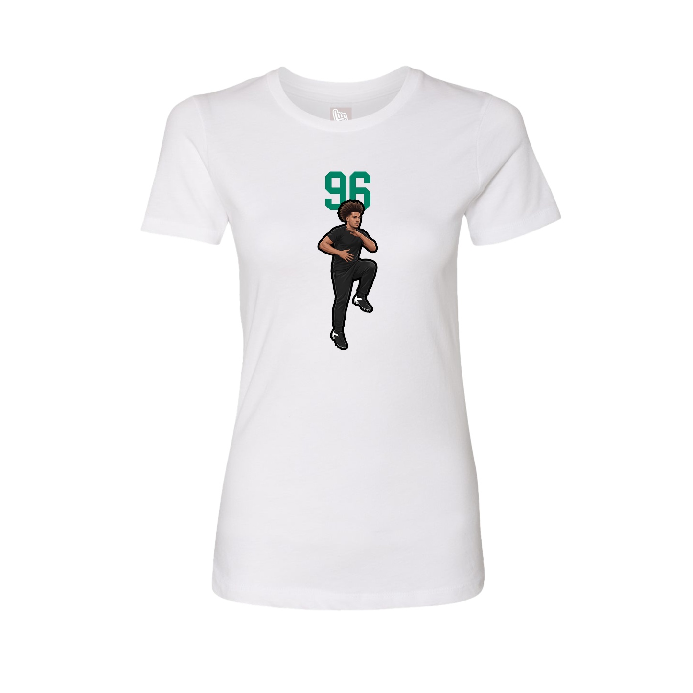 Fitted Women's Tee — Number Top in White