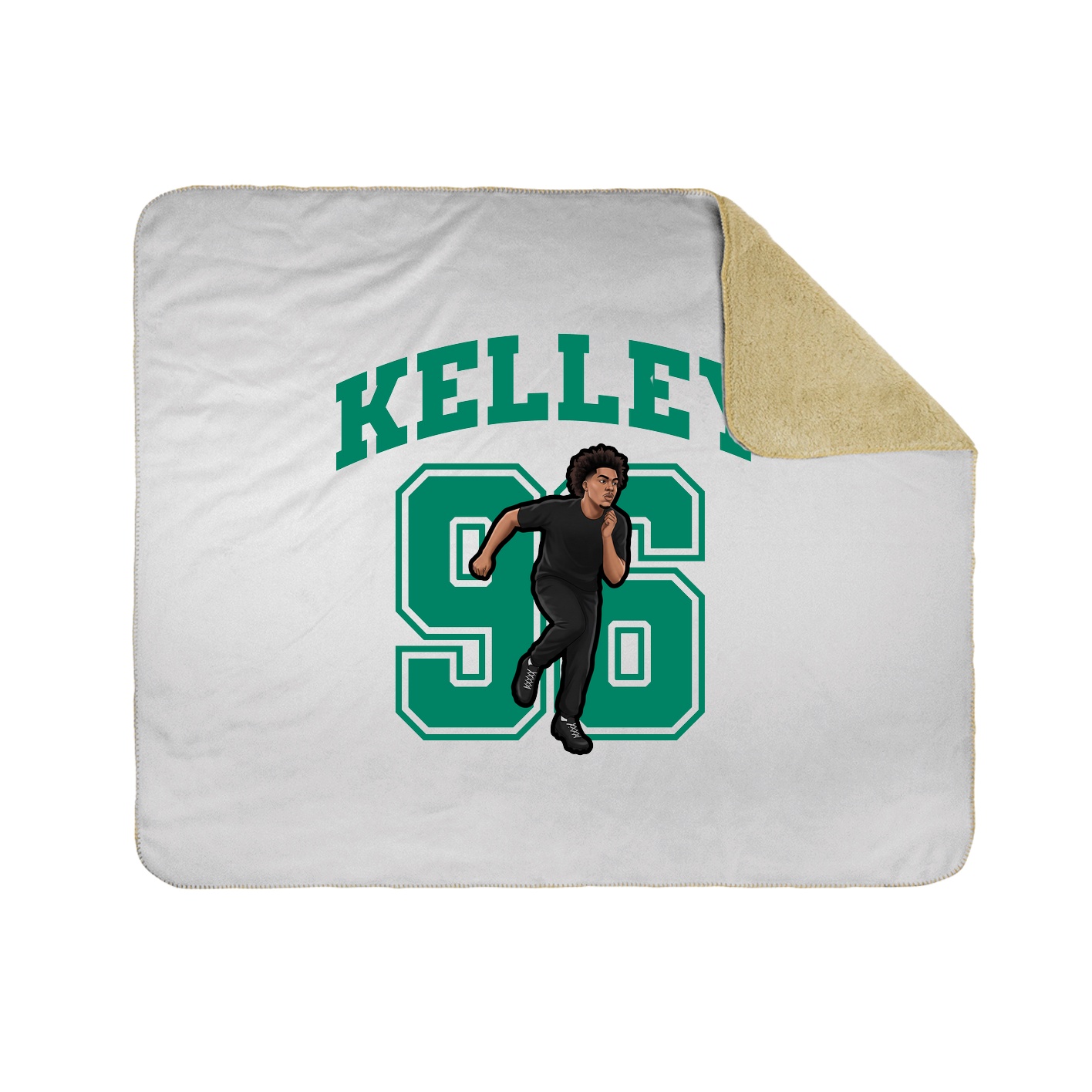 Throw Blanket — Number in White