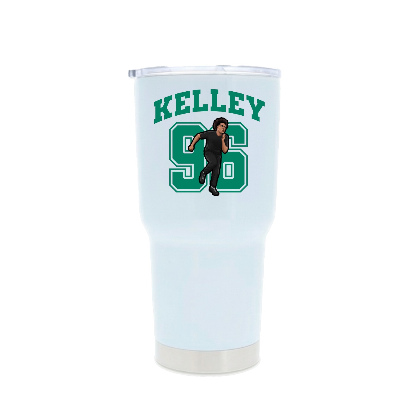 30oz Stainless Steel Tumbler — Number in White