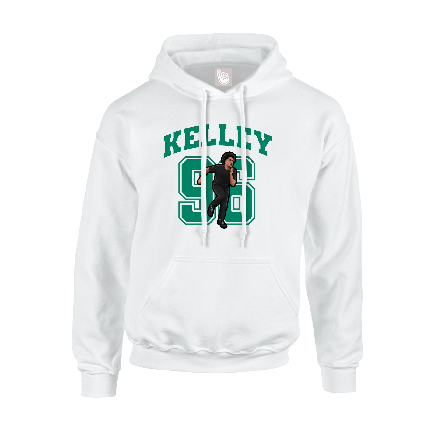 Hoodie — Number in White