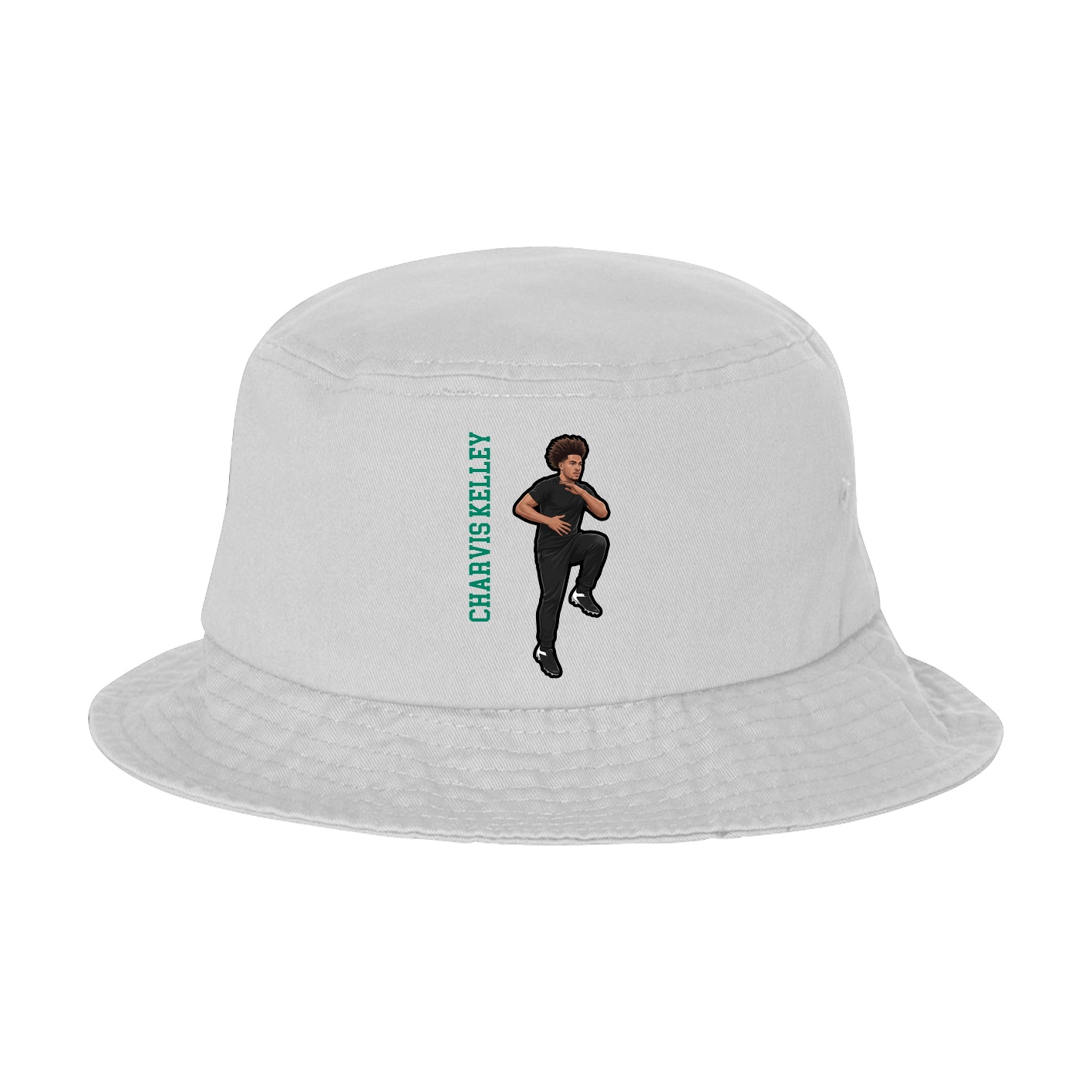 Bucket Cap — Name Vertical in White