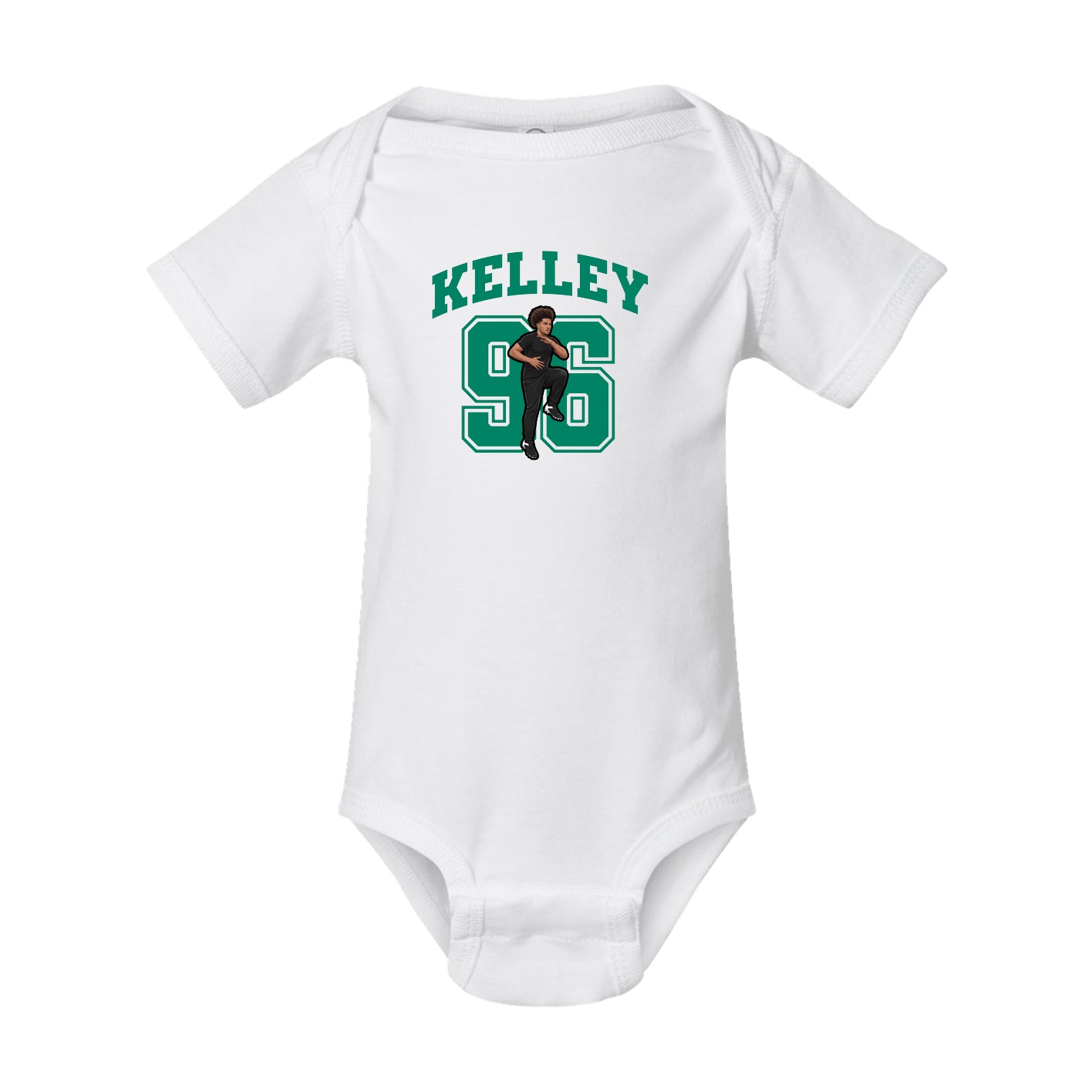 Baby Onesie — Number in White