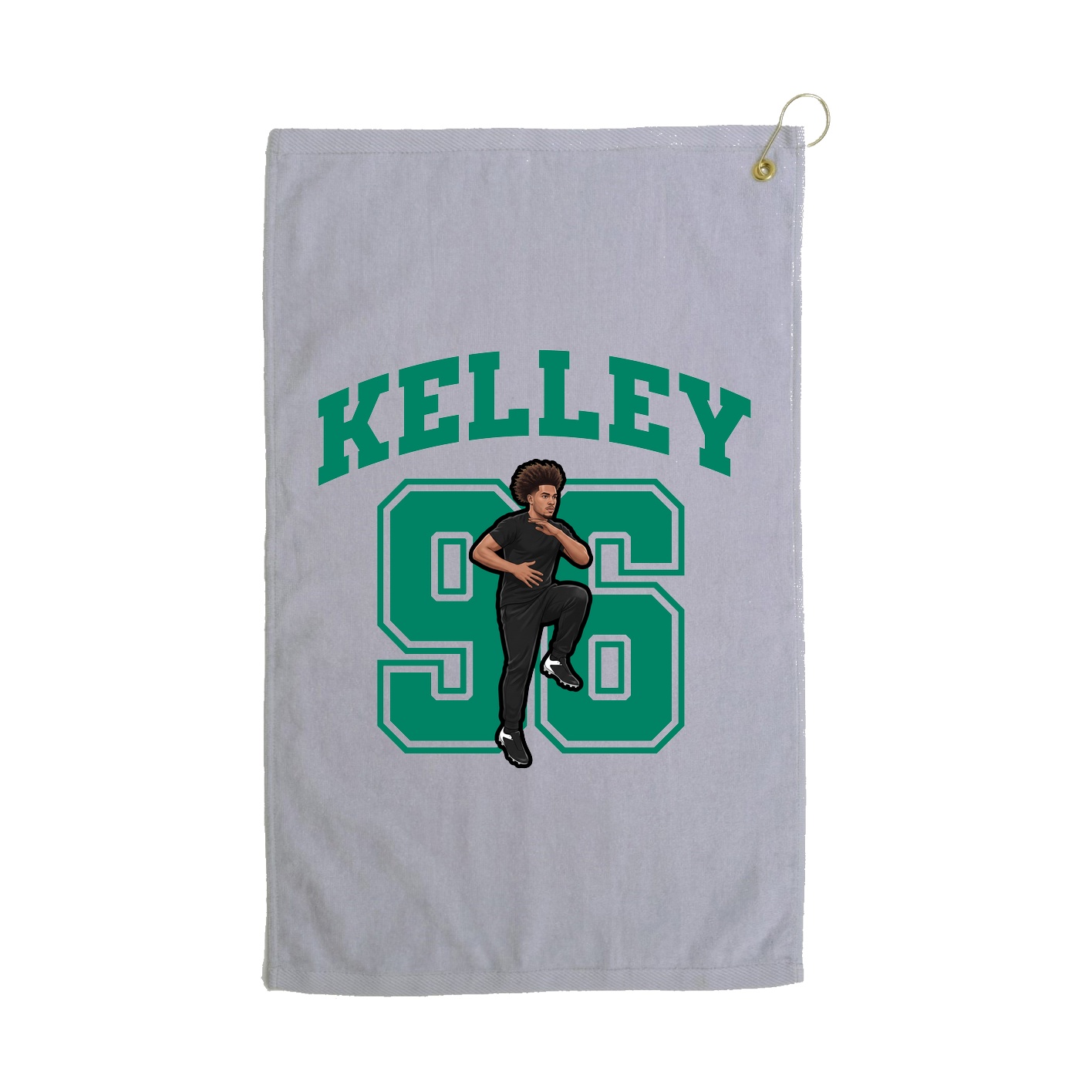 Golf Towel — Number in Grey