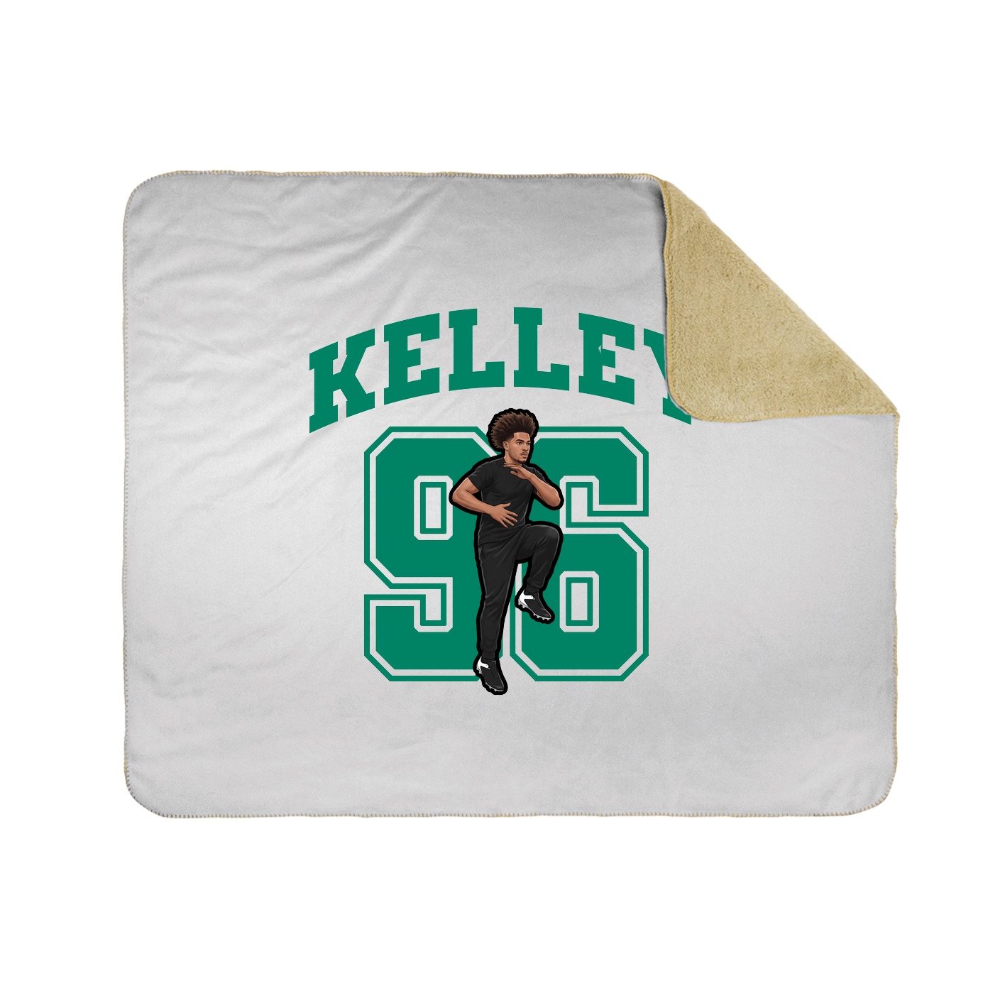 Throw Blanket — Number in White
