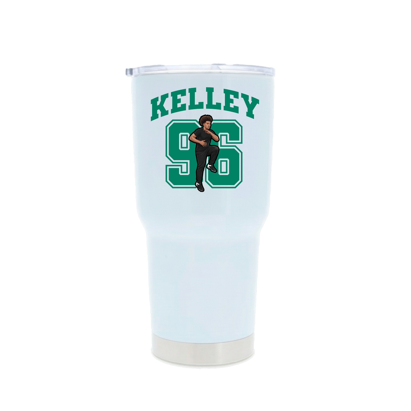 30oz Stainless Steel Tumbler — Number in White
