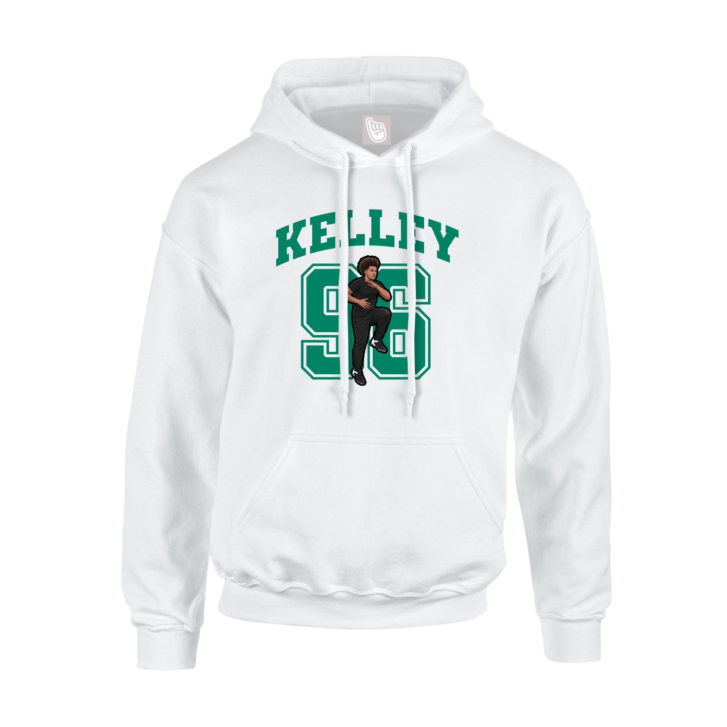 Youth Hoodie — Number in White