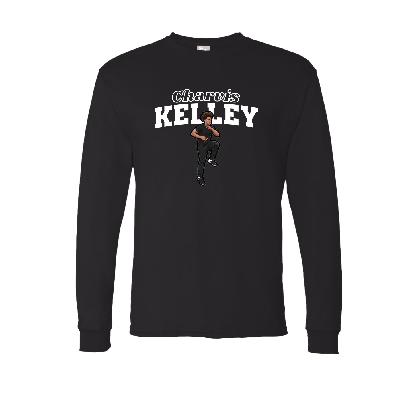 Long Sleeve Tee — Name Arch in Black