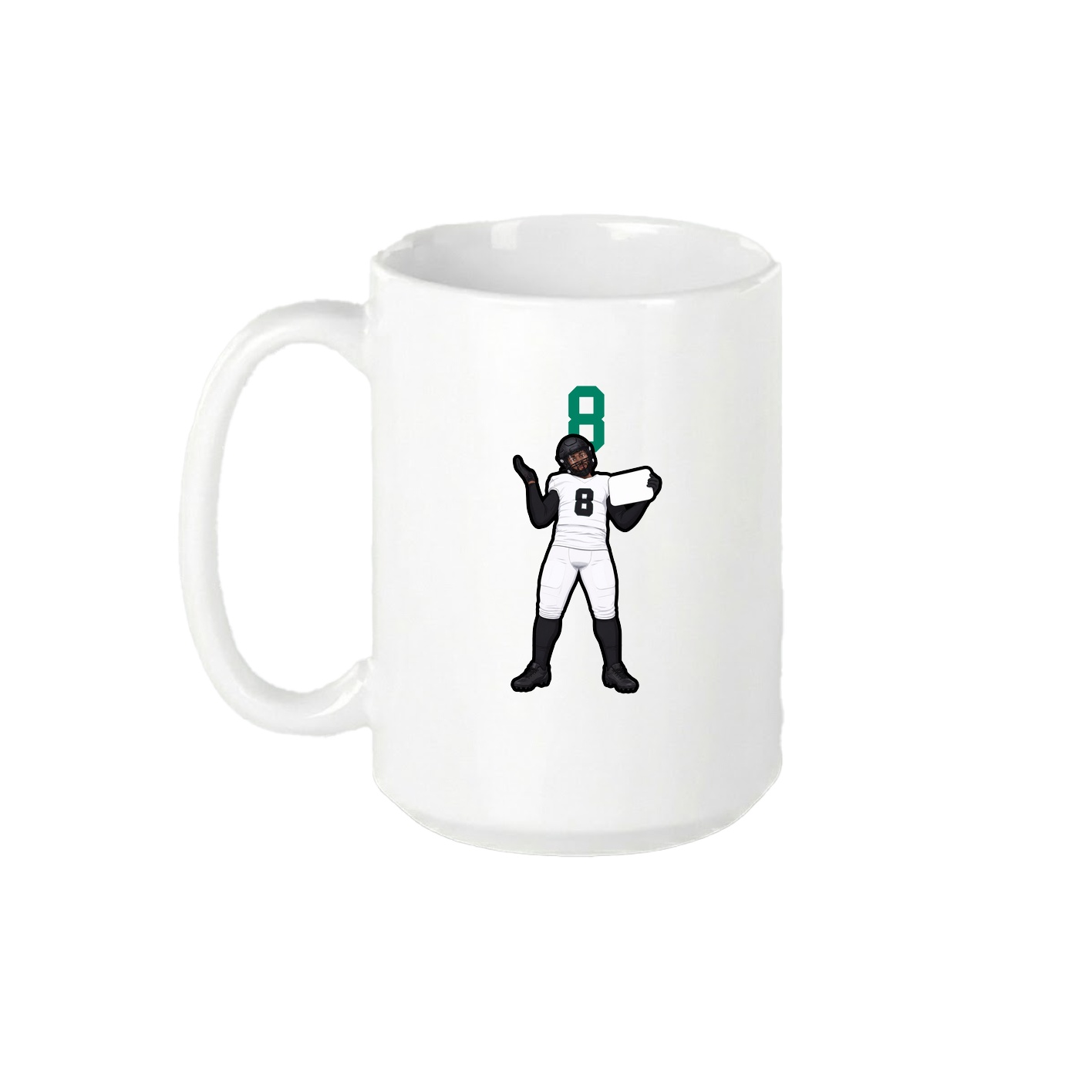 15oz Coffee Mug — Number Top in White