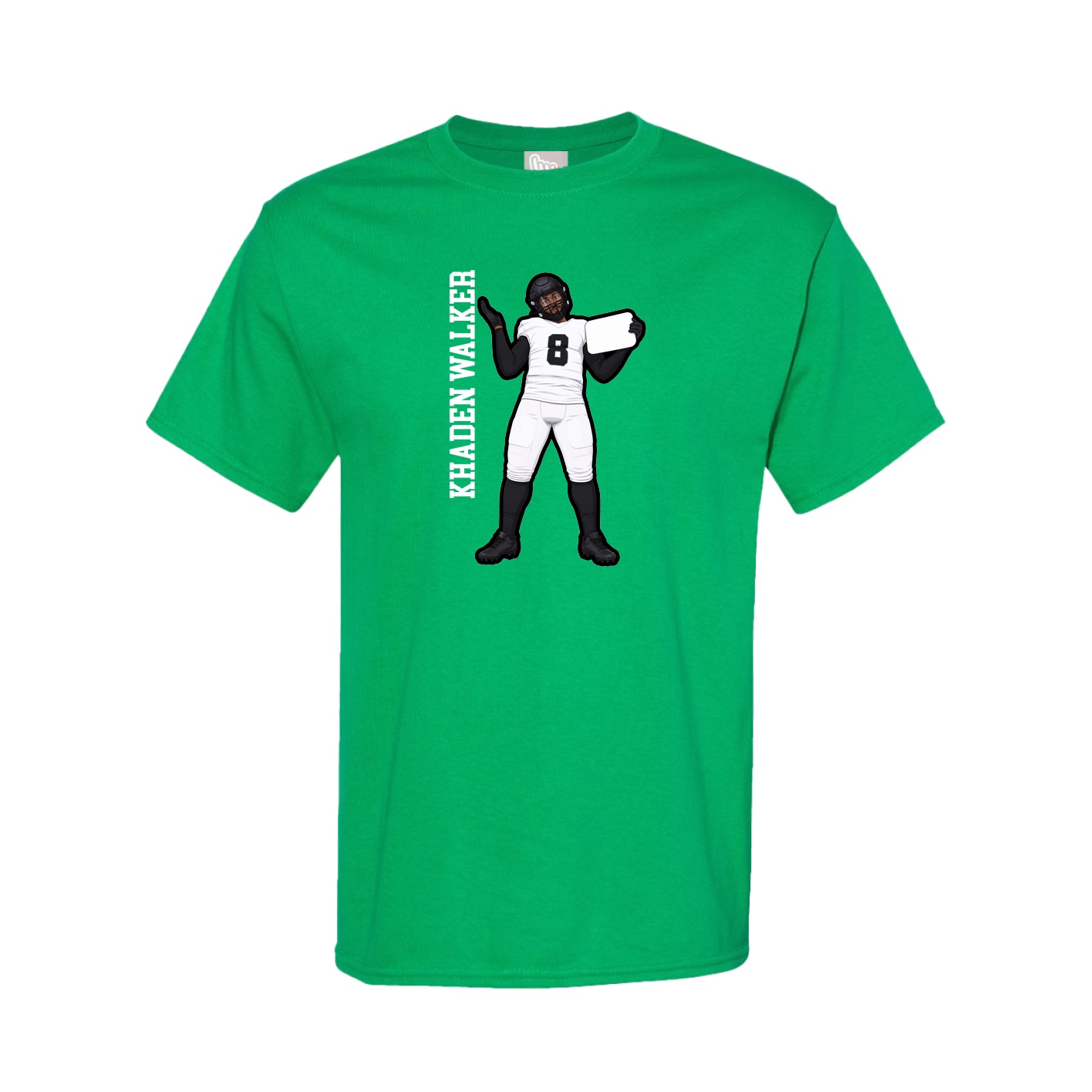 Tee — Name Vertical in Green