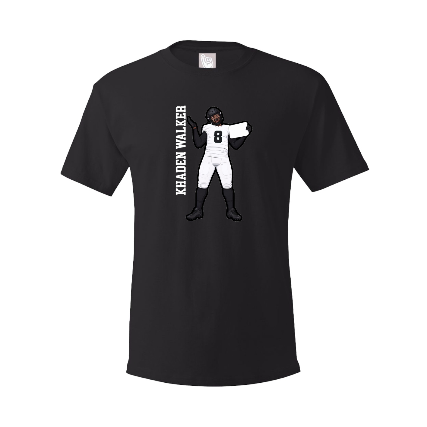 Youth Tee — Name Vertical in Black
