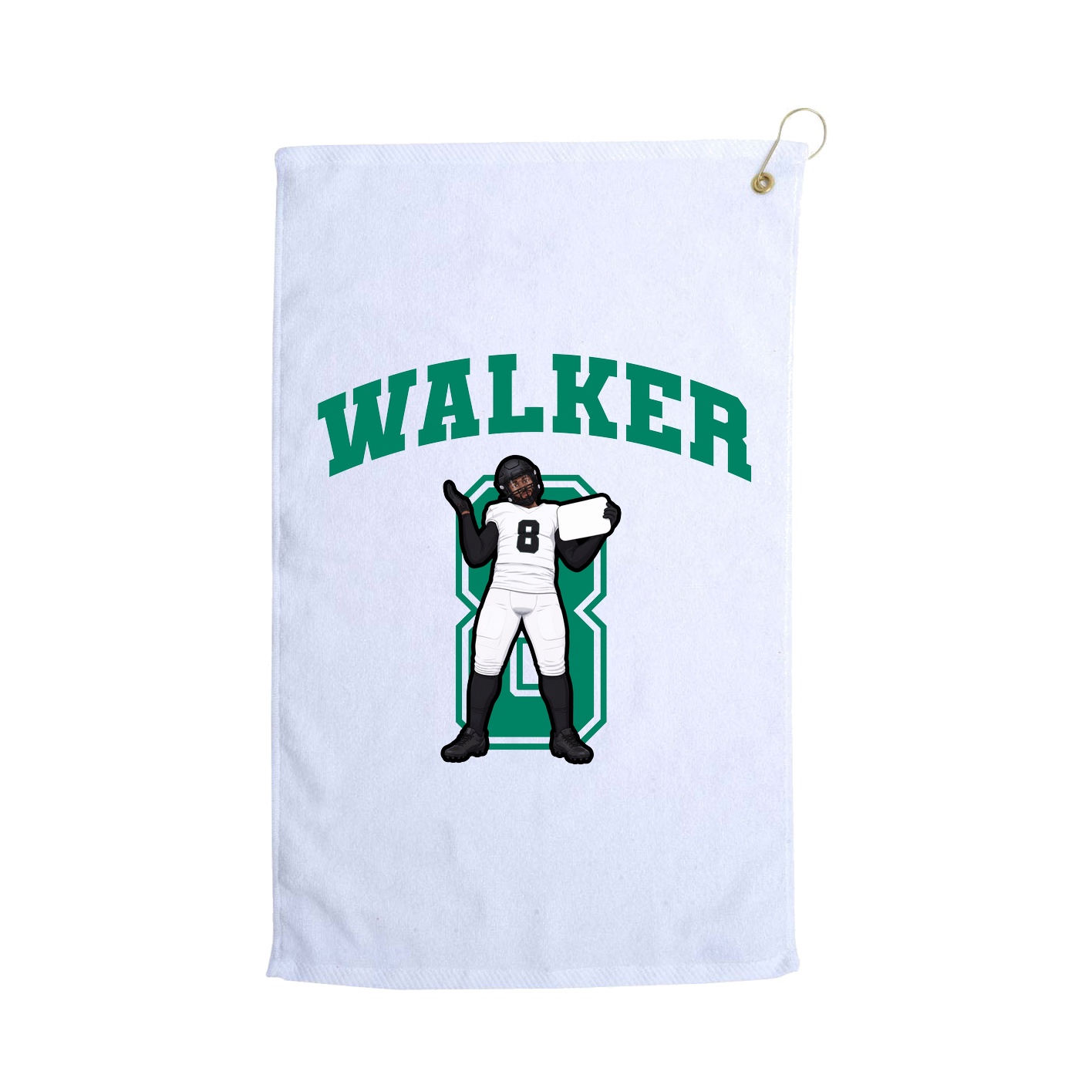 Golf Towel — Number in White