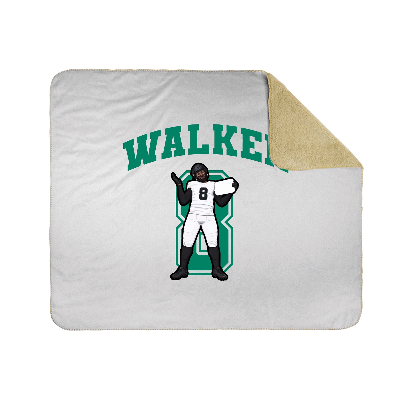 Throw Blanket — Number in White