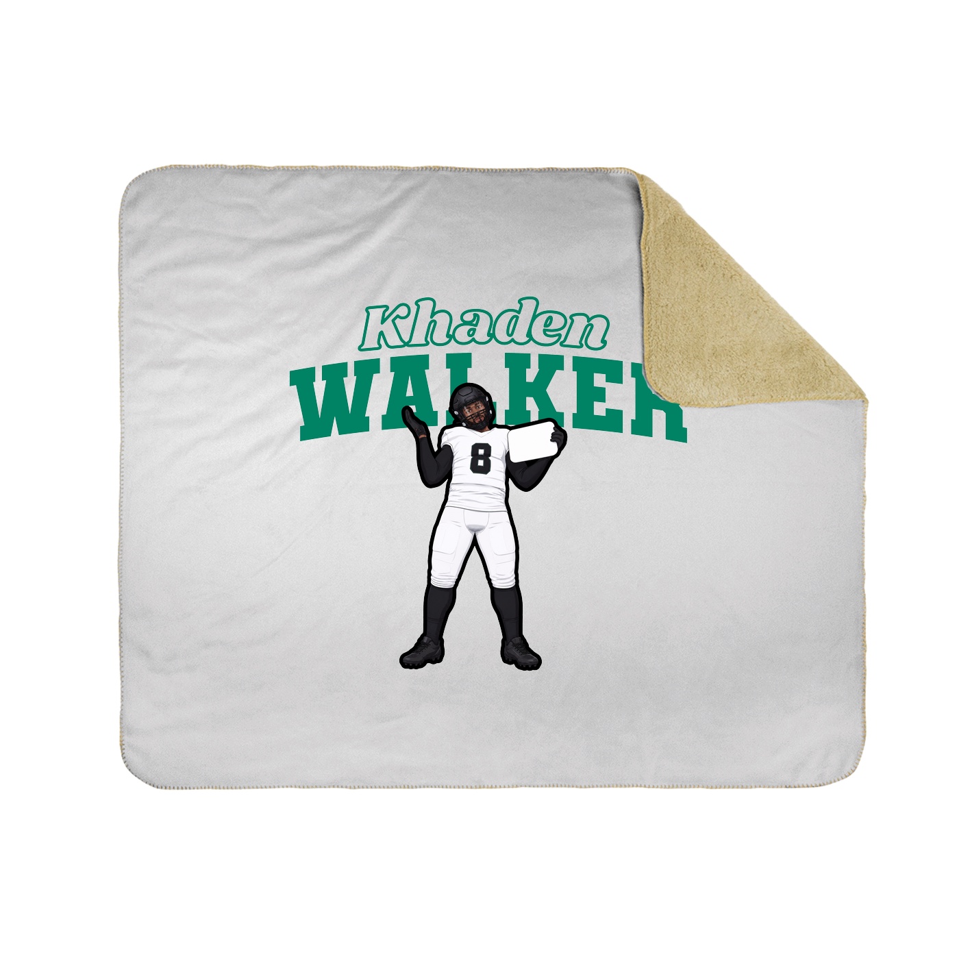 Throw Blanket — Name Arch in White