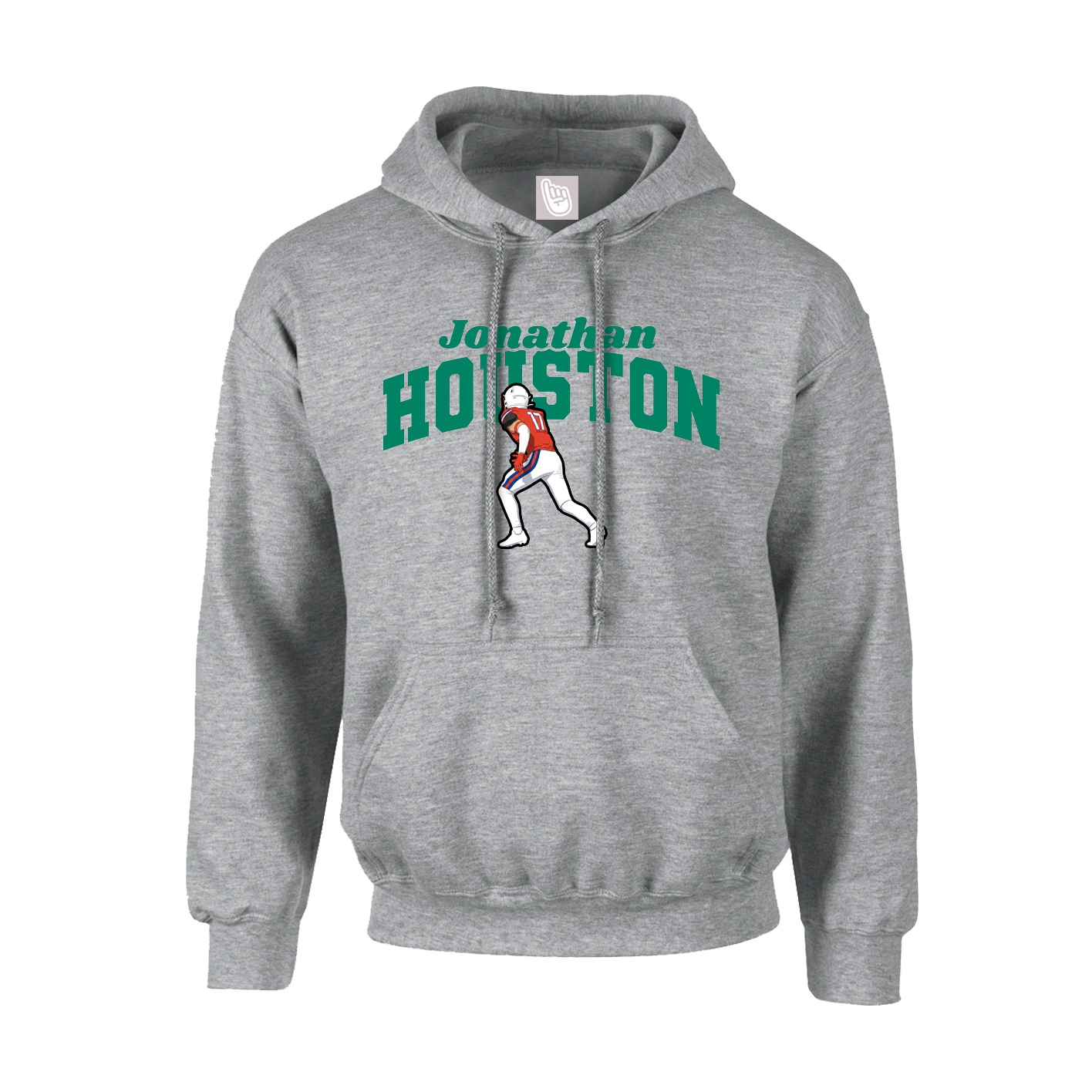 Youth Hoodie — Signature Arch in Grey