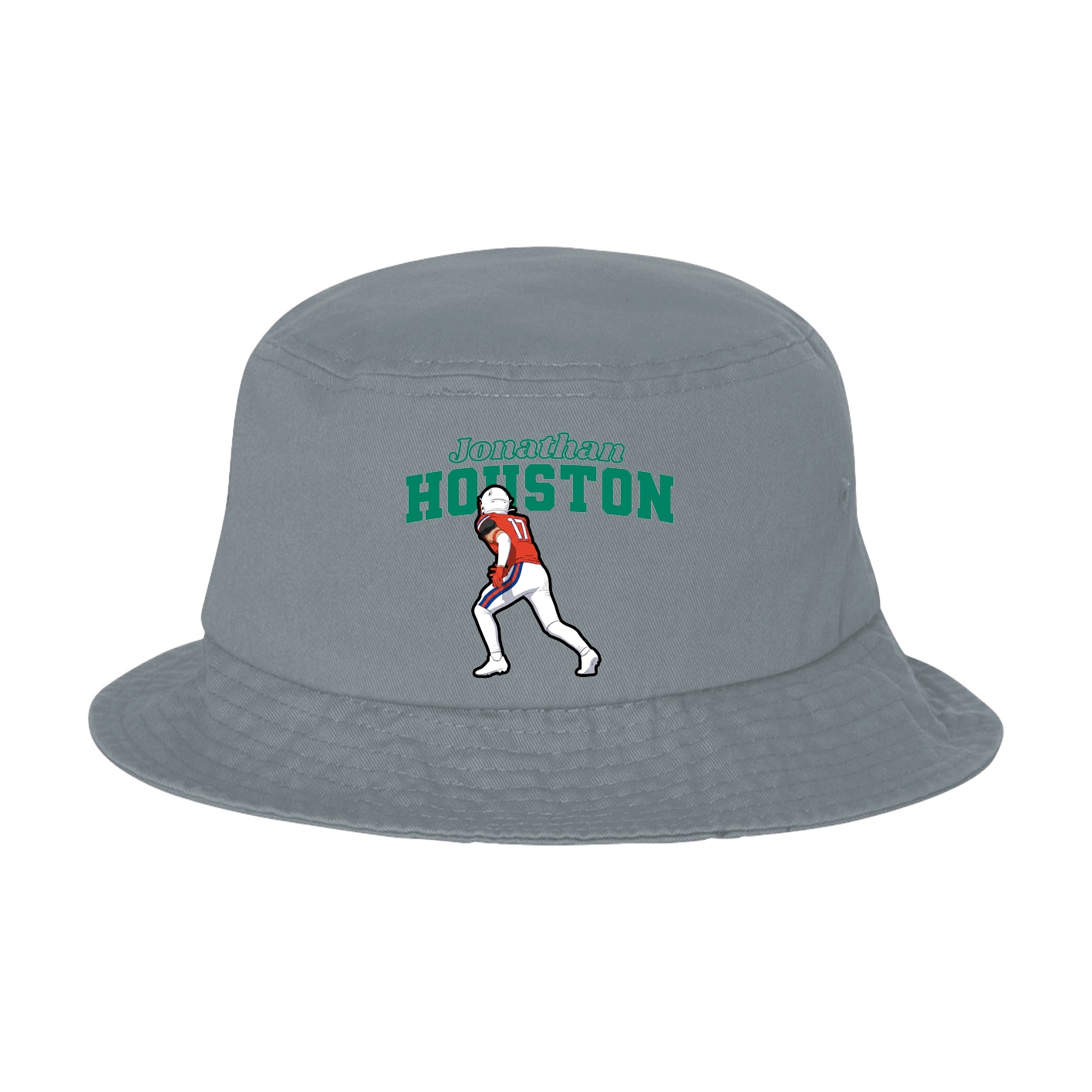 Bucket Cap — Name Arch in Grey