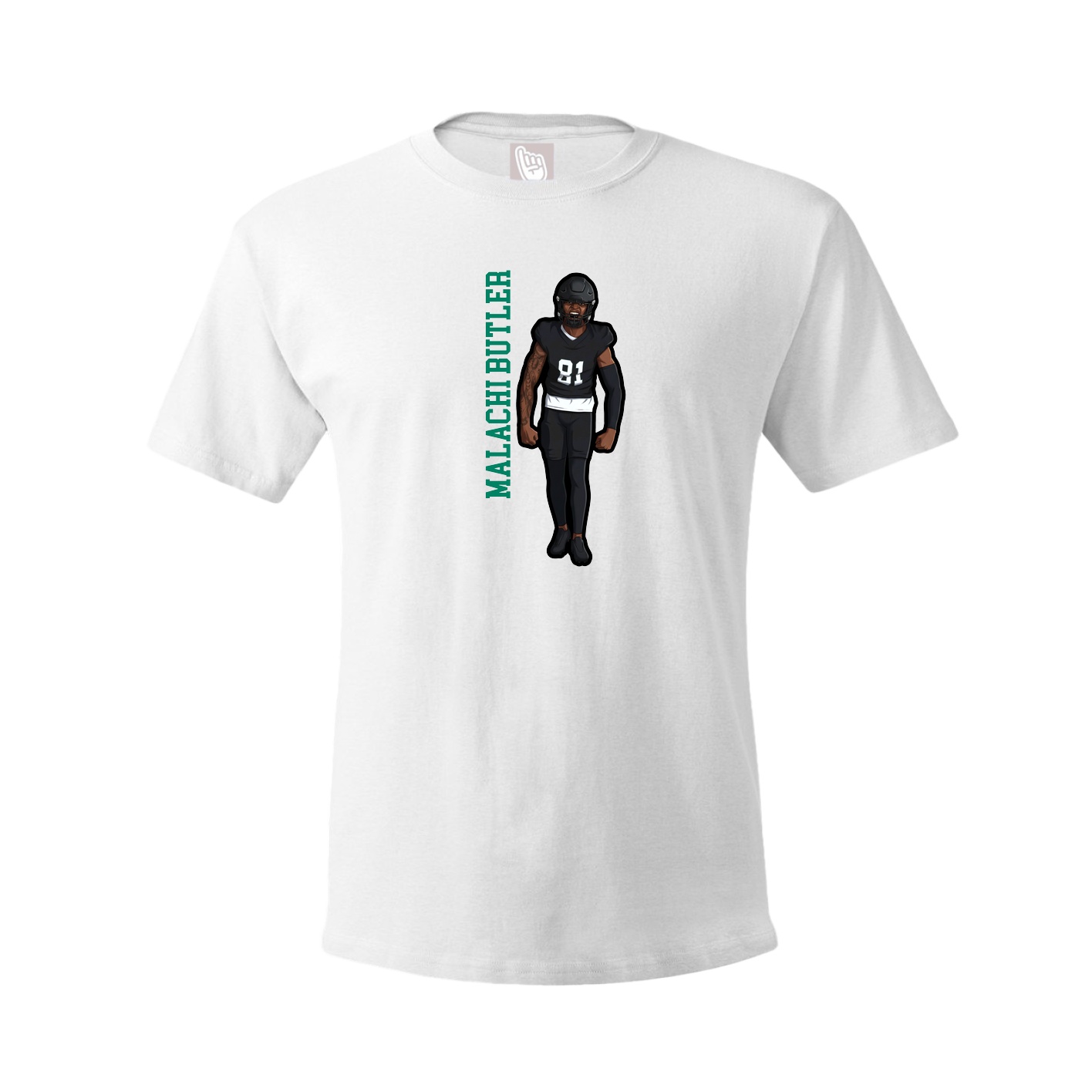 Tee — Name Vertical in White