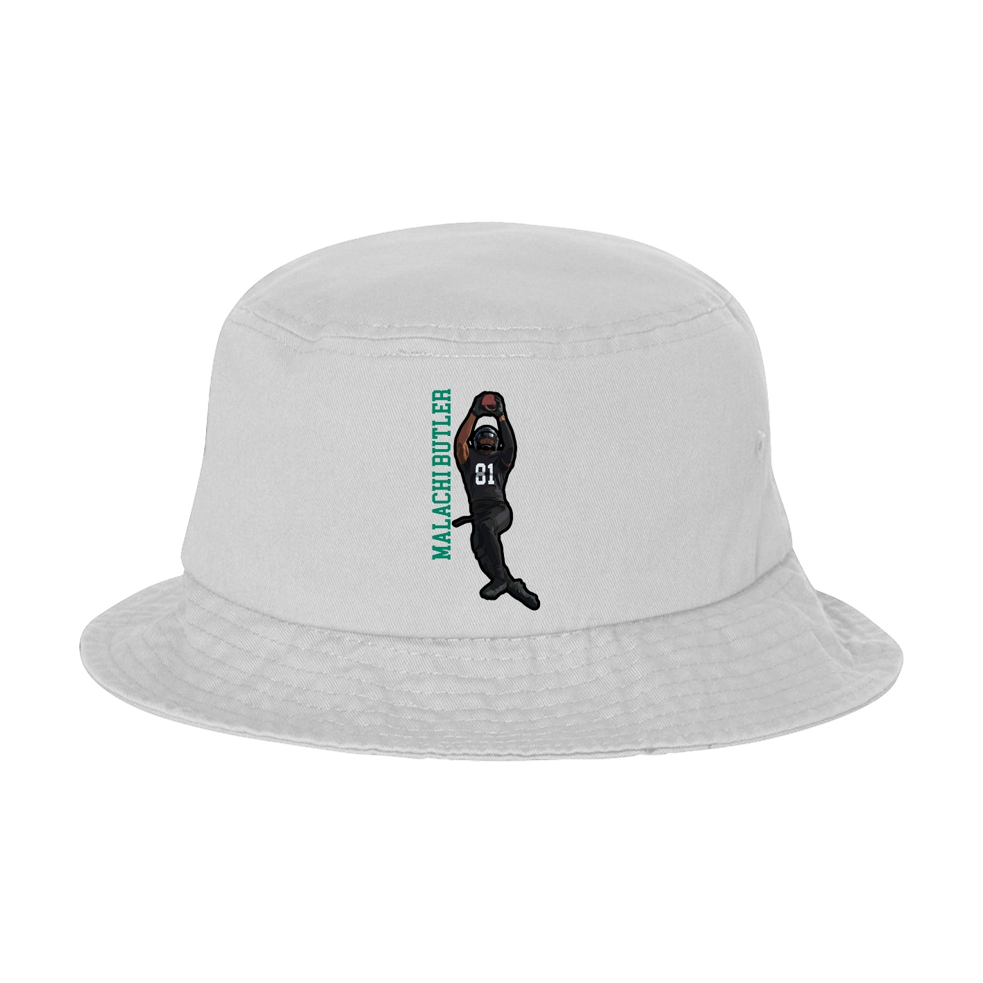 Bucket Cap — Name Vertical in White