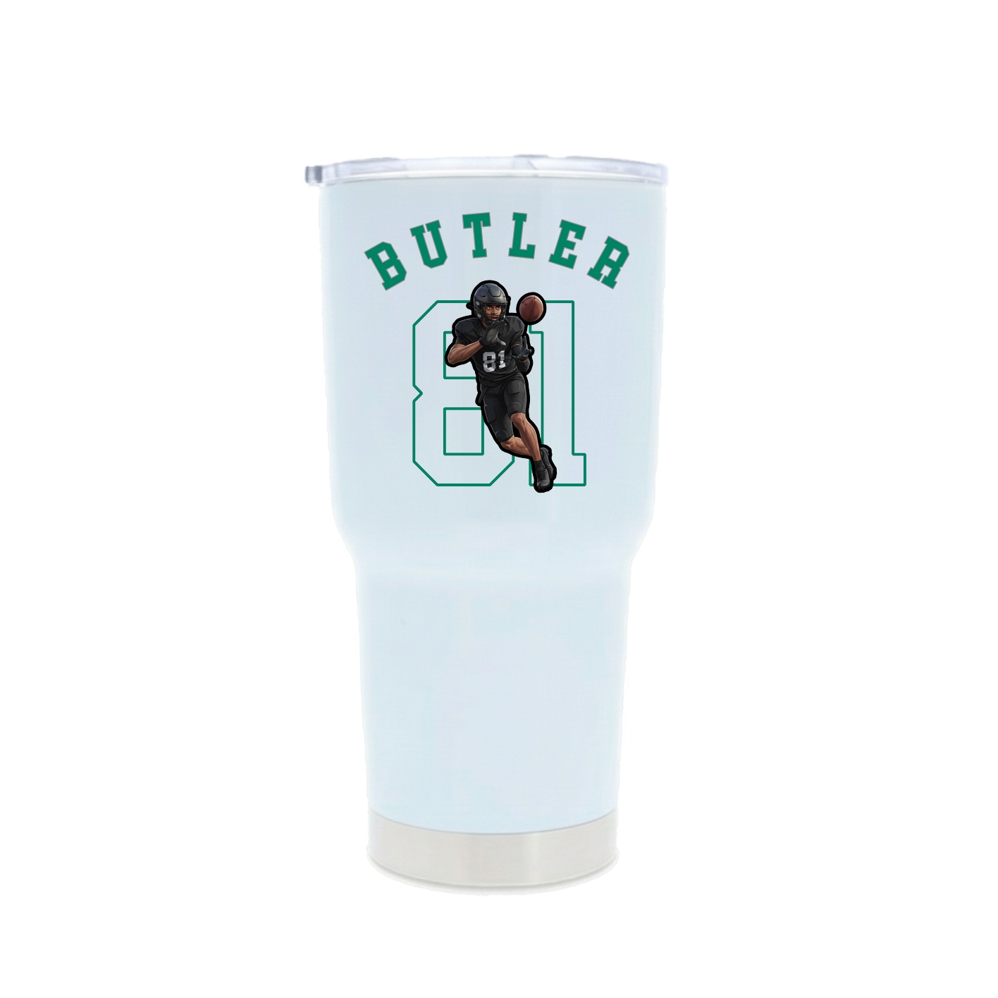 30oz Stainless Steel Tumbler — Shirsey Arch in White
