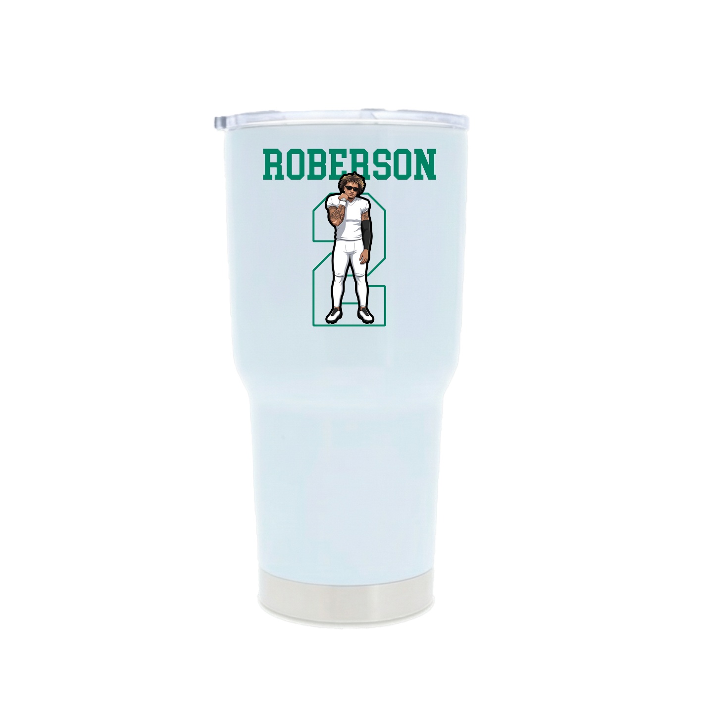30oz Stainless Steel Tumbler — Shirsey in White