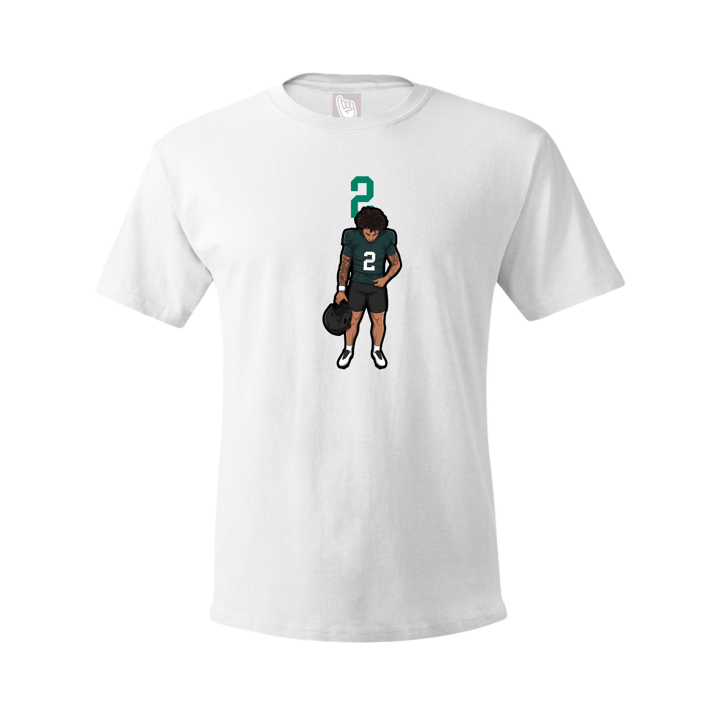 Youth Tee — Number Top in White