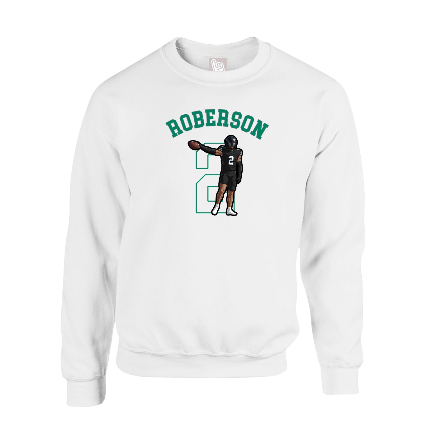 Fleece Crew — Shirsey Arch in White