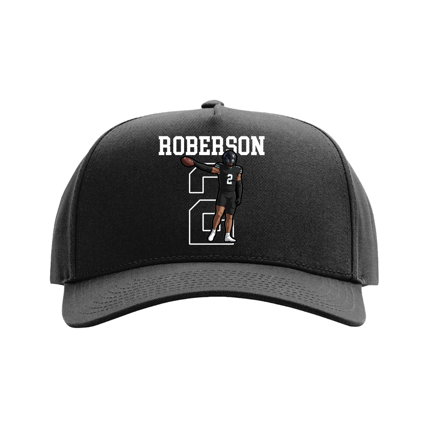 Full Fabric Five-Panel Champ Cap — Shirsey in Black