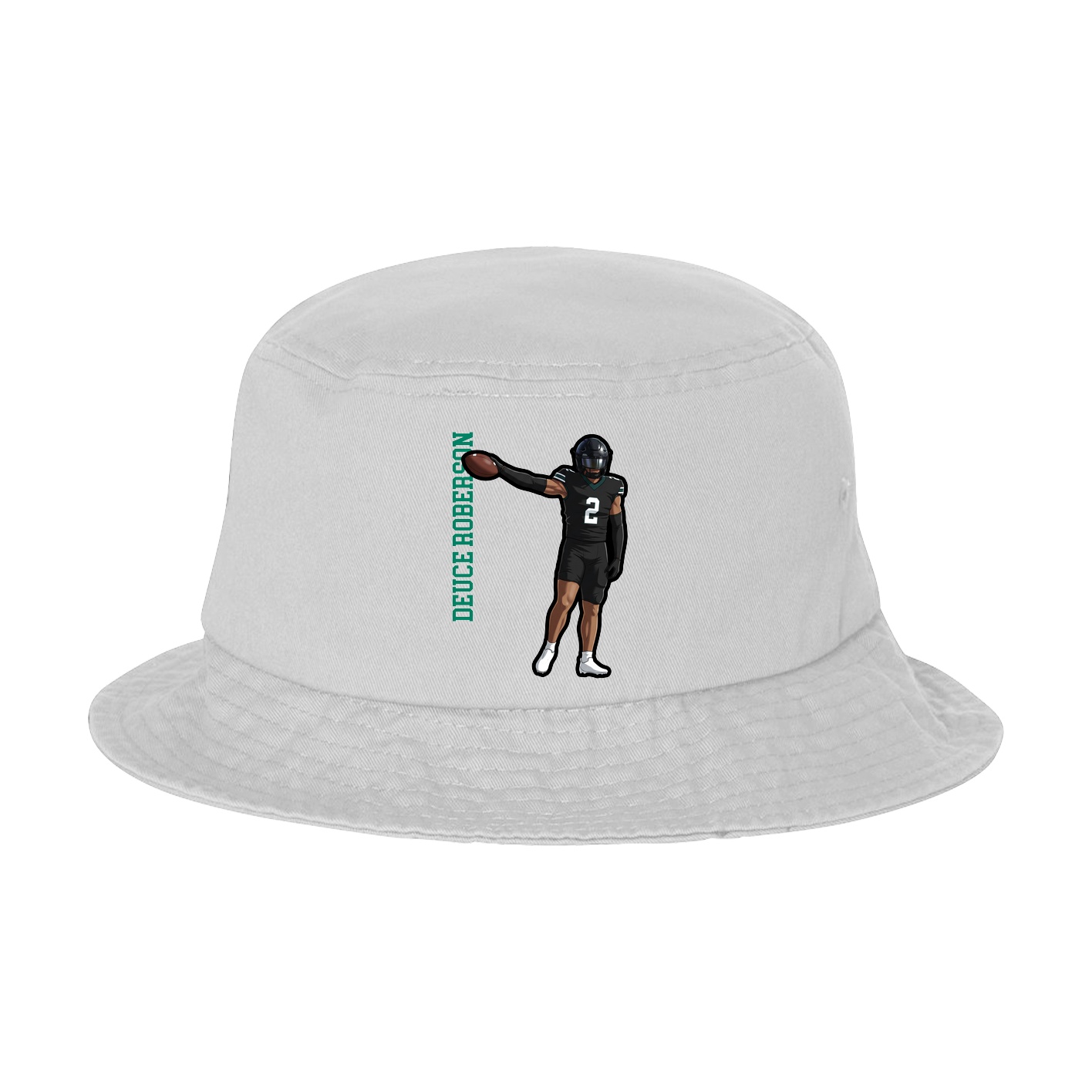 Bucket Cap — Name Vertical in White