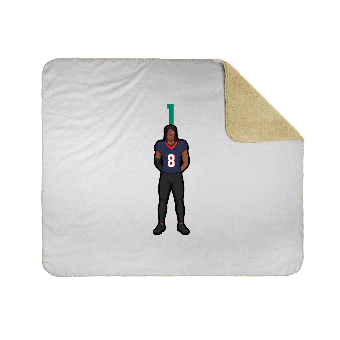 Throw Blanket — Number Top in White