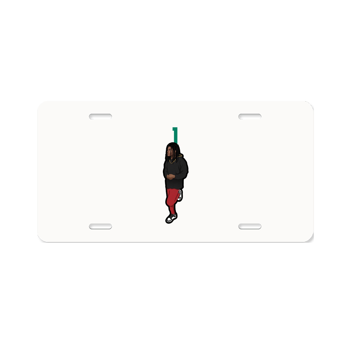 License Plate — Number Top in Classic
