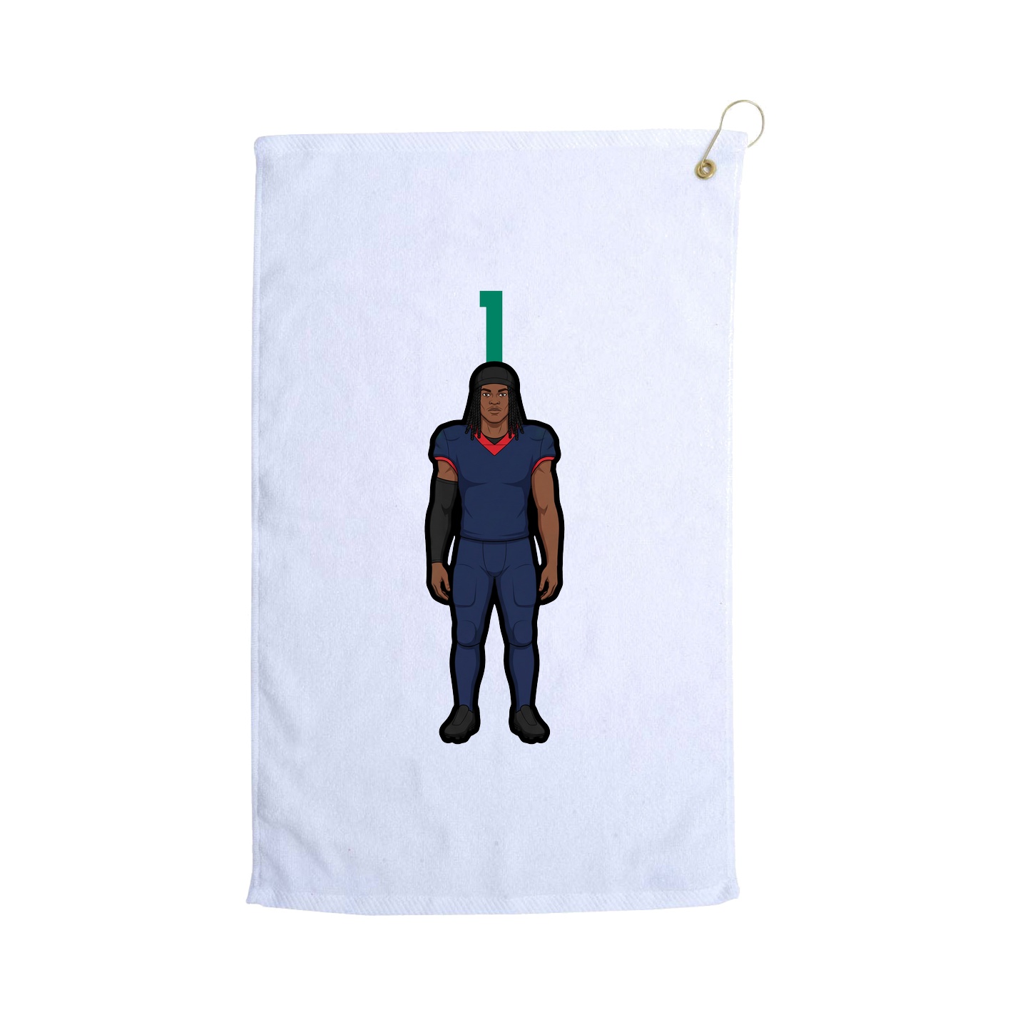 Golf Towel — Number Top in White