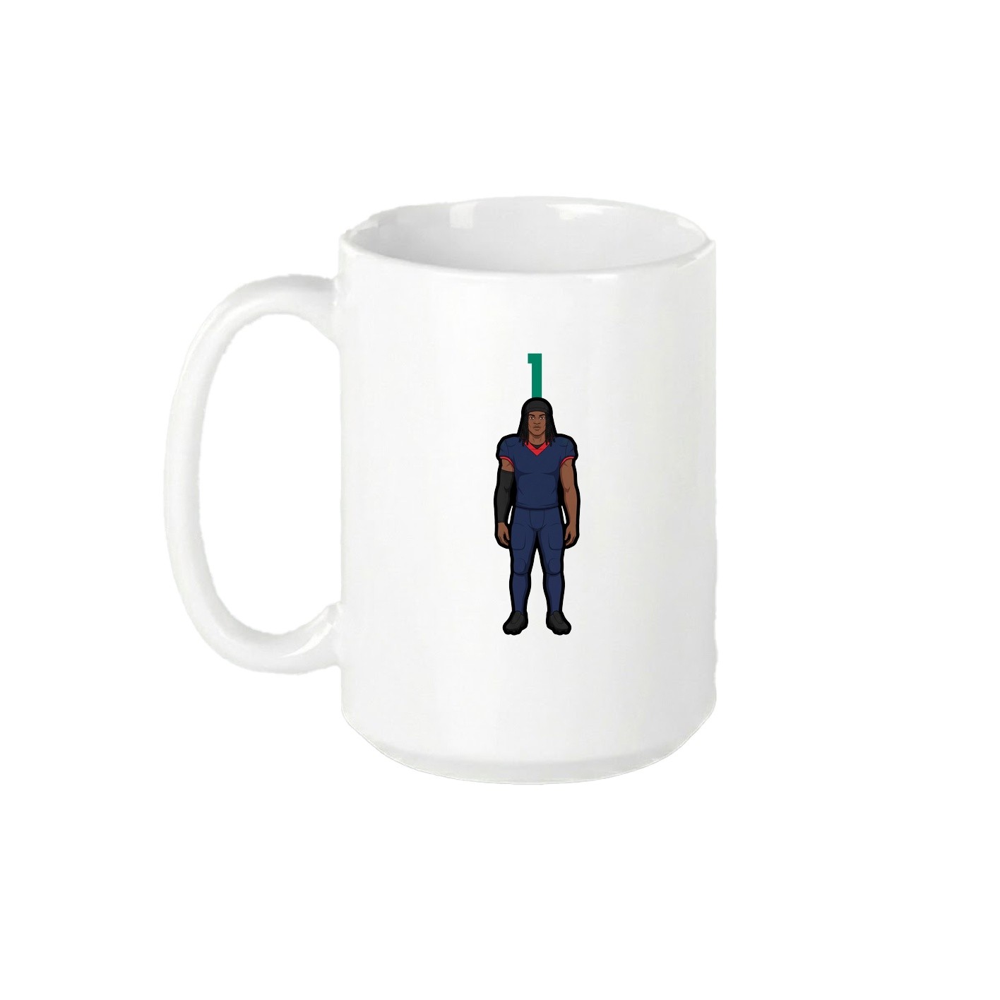 15oz Coffee Mug — Number Top in White