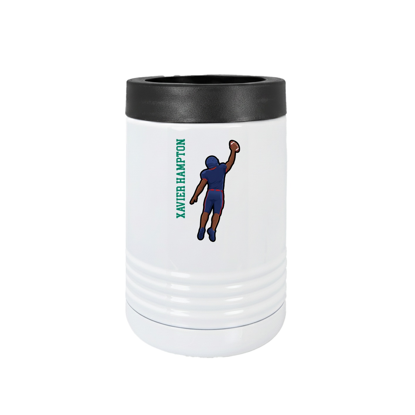 Beverage Holder — Name Vertical in White