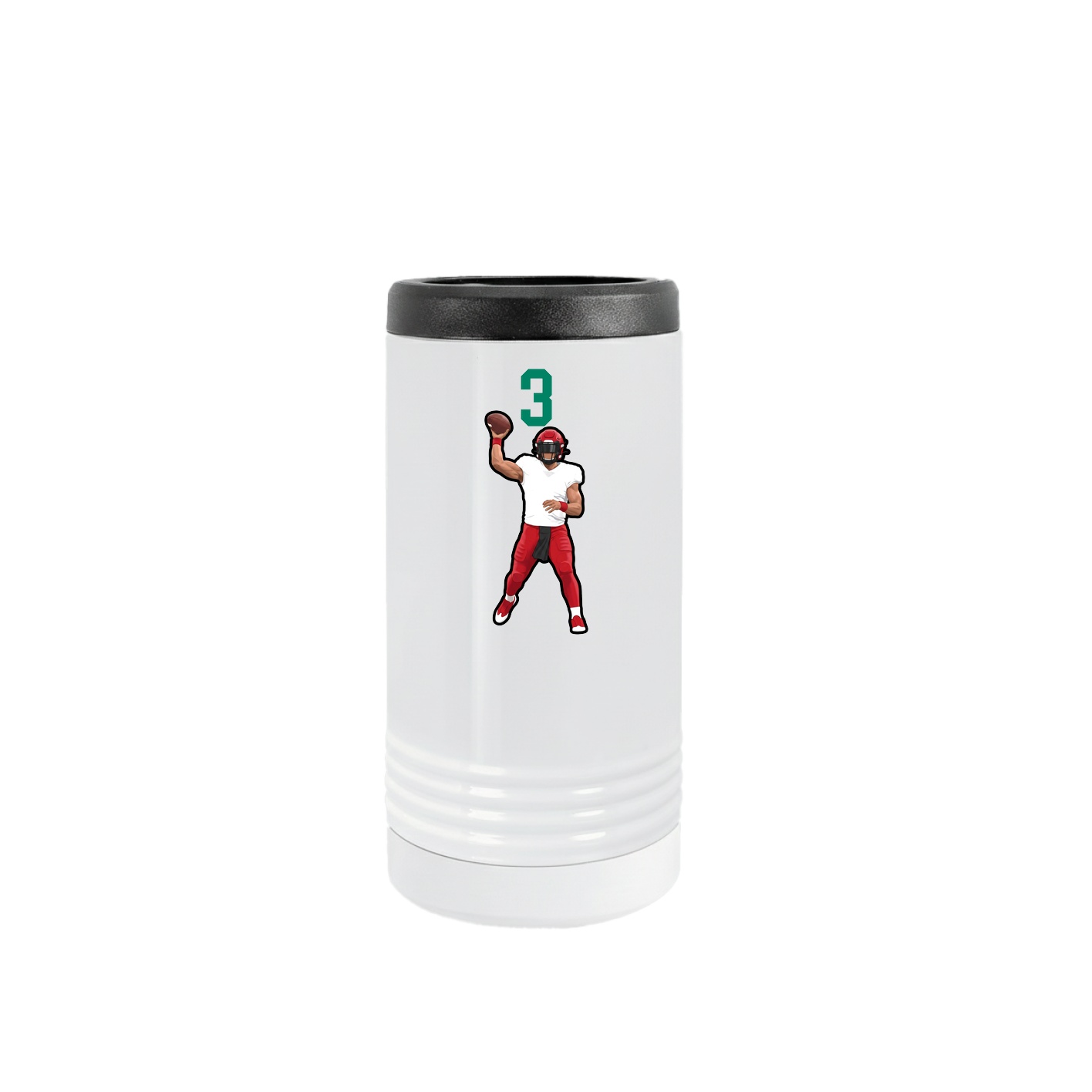 Slim Beverage Holder — Number Top in White