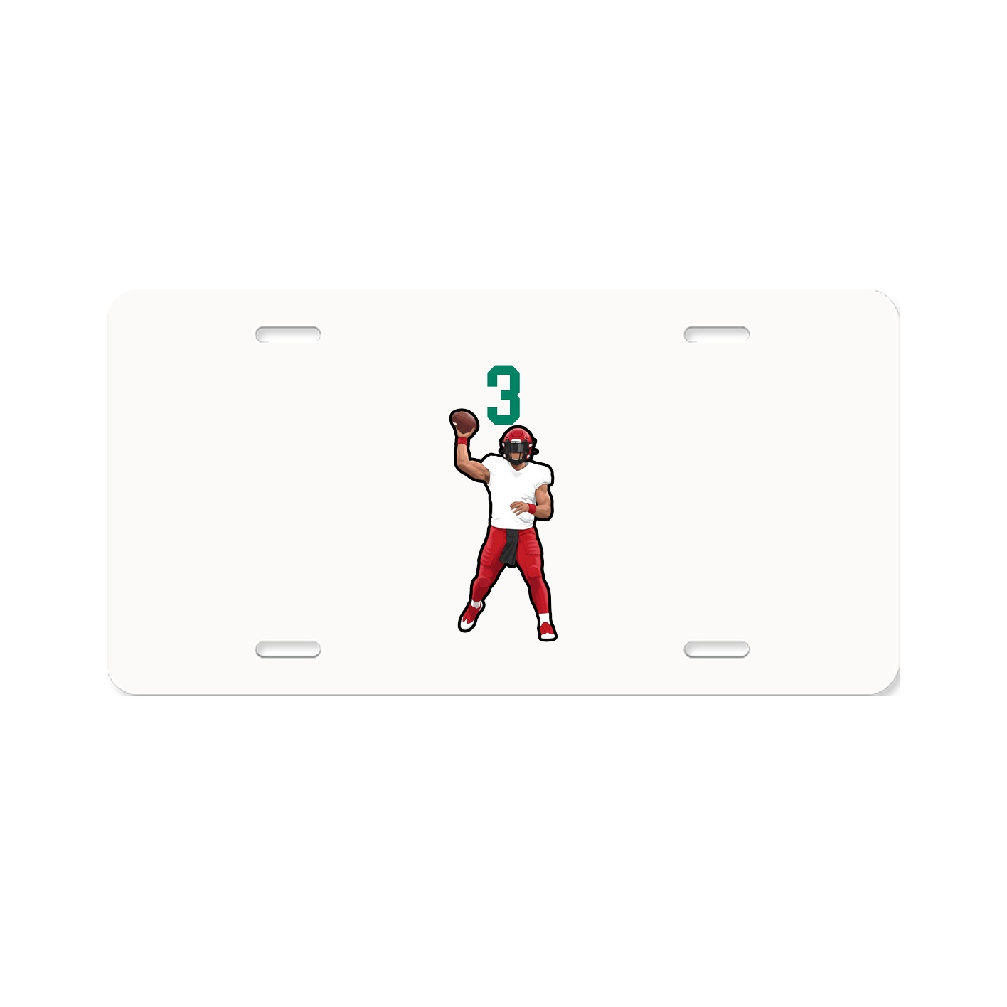 License Plate — Number Top in Classic