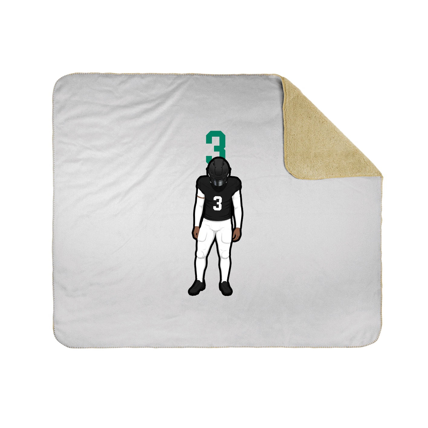 Throw Blanket — Number Top in White