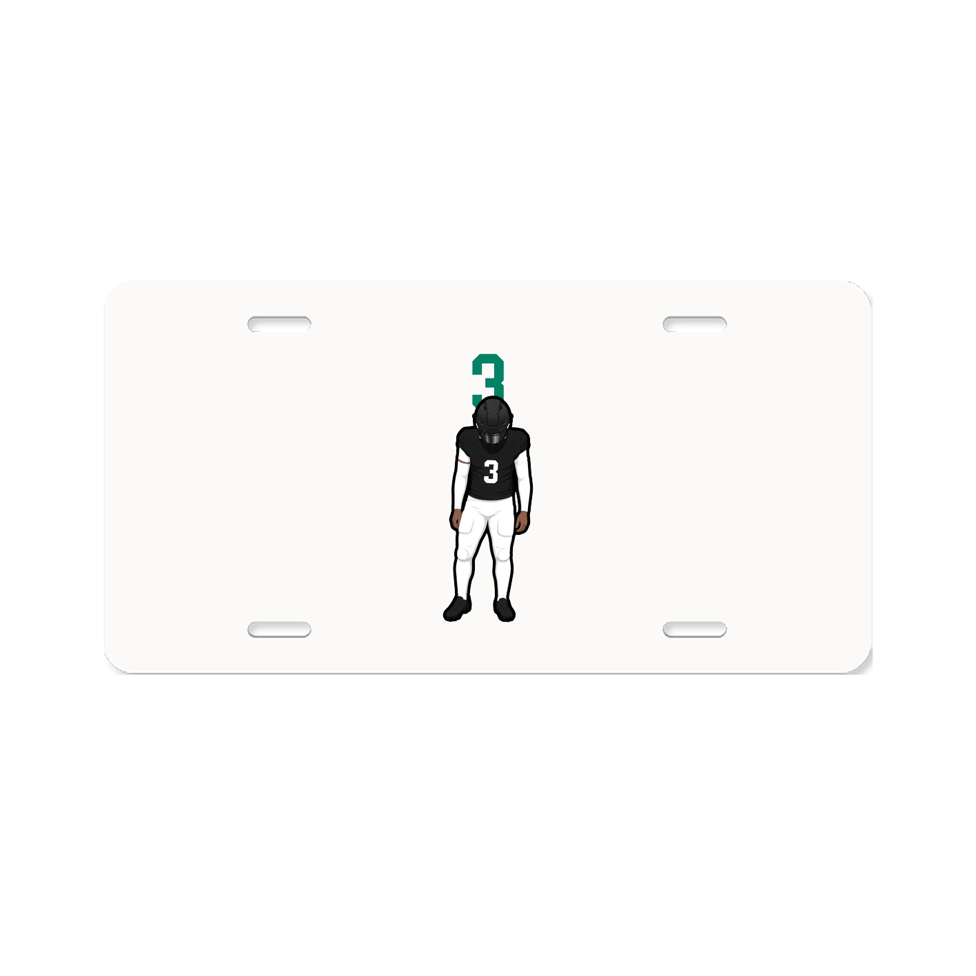 License Plate — Number Top in Classic