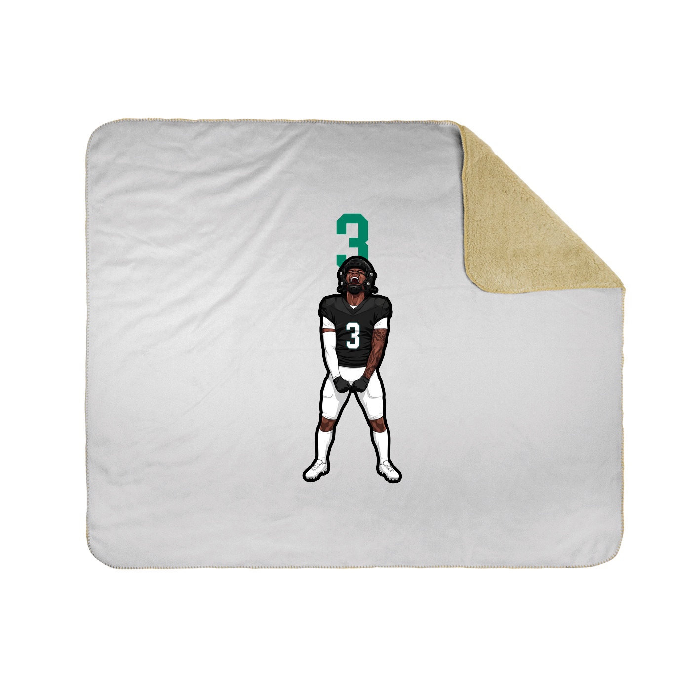 Throw Blanket — Number Top in White