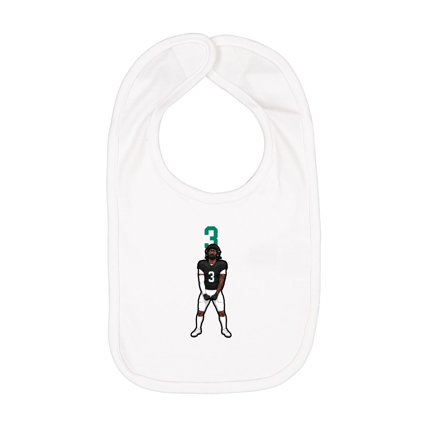 Infant Bib — Number Top in White