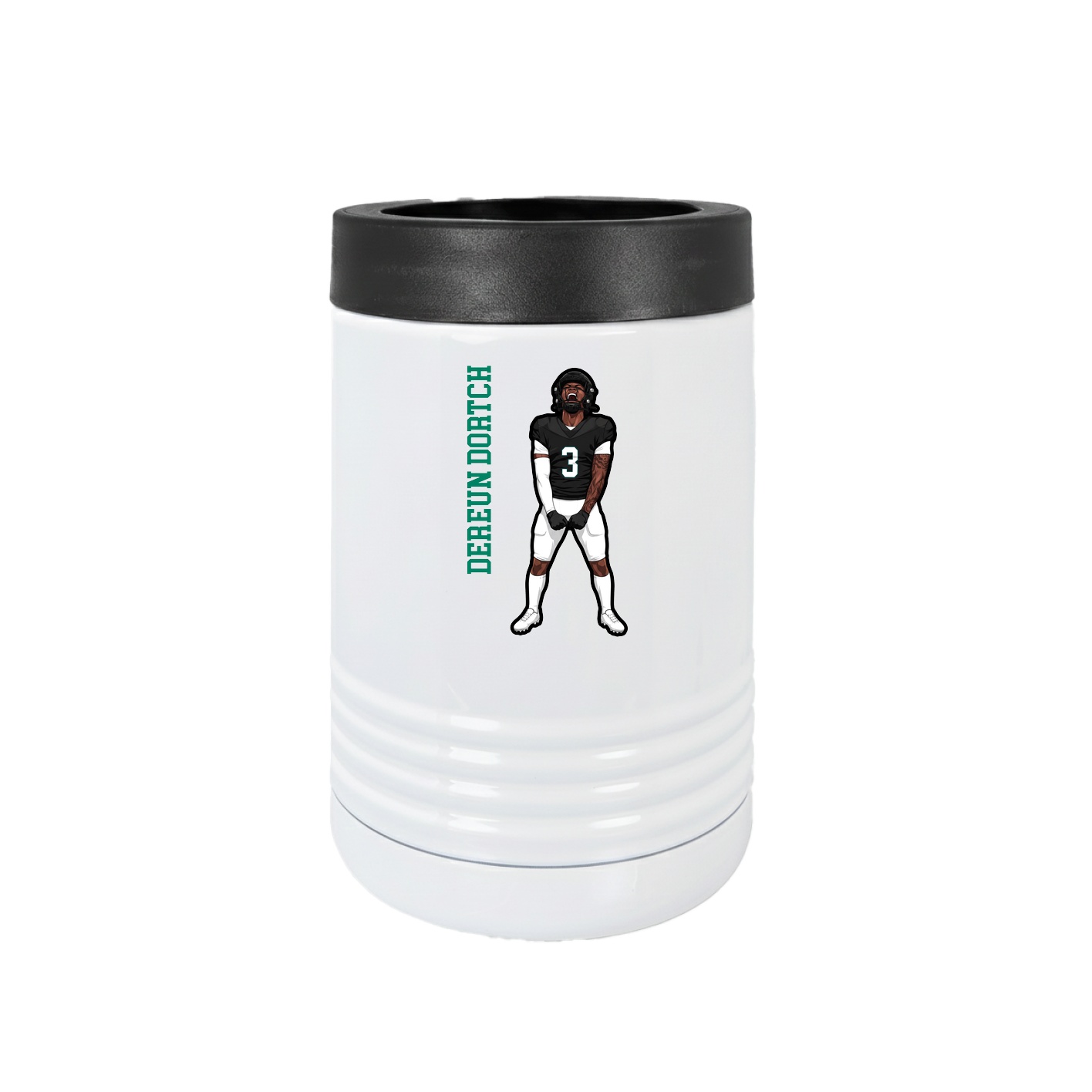 Beverage Holder — Name Vertical in White