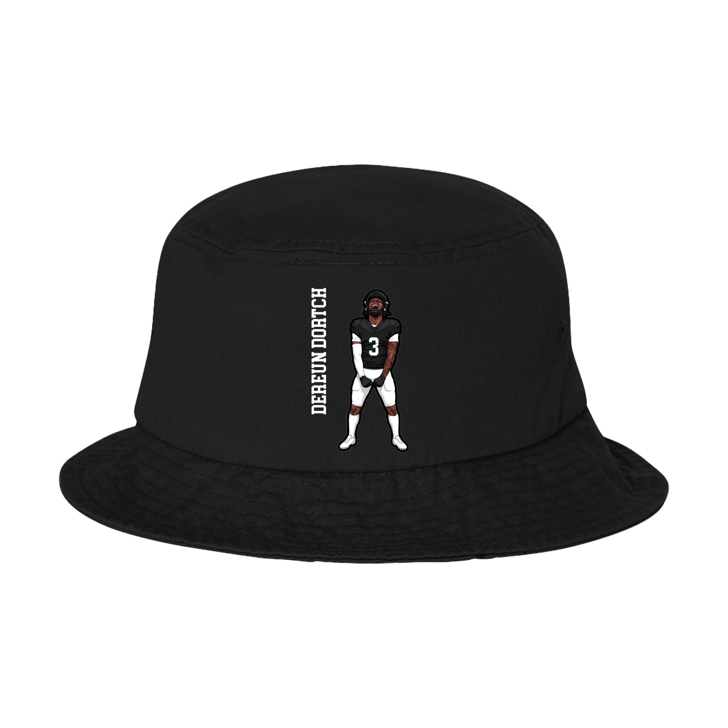 Bucket Cap — Name Vertical in Black