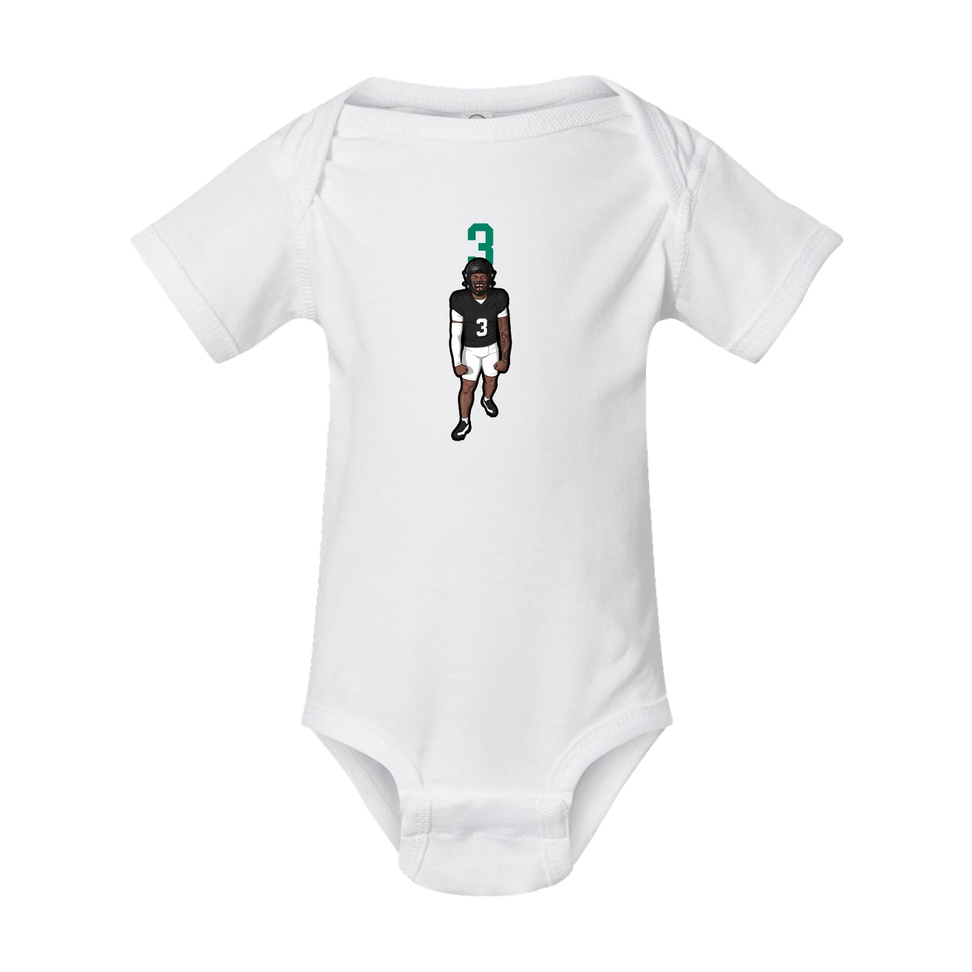 Baby Onesie — Number Top in White
