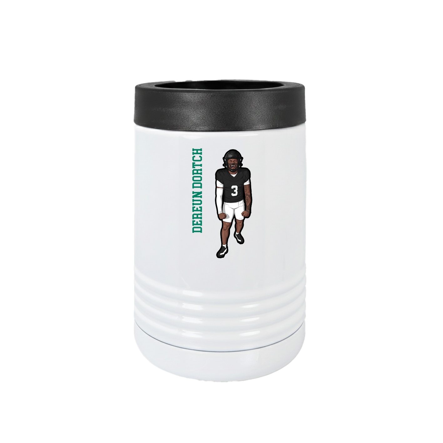 Beverage Holder — Name Vertical in White