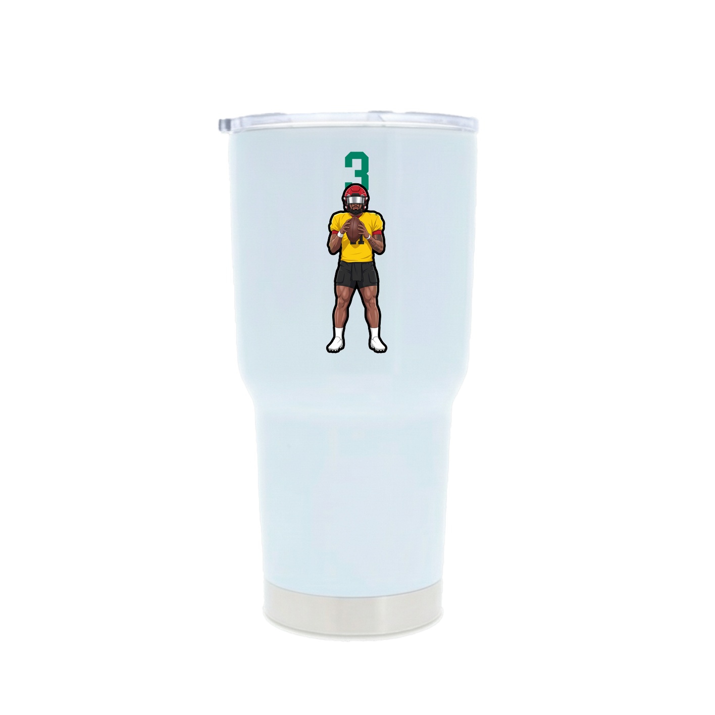 30oz Stainless Steel Tumbler — Number Top in White