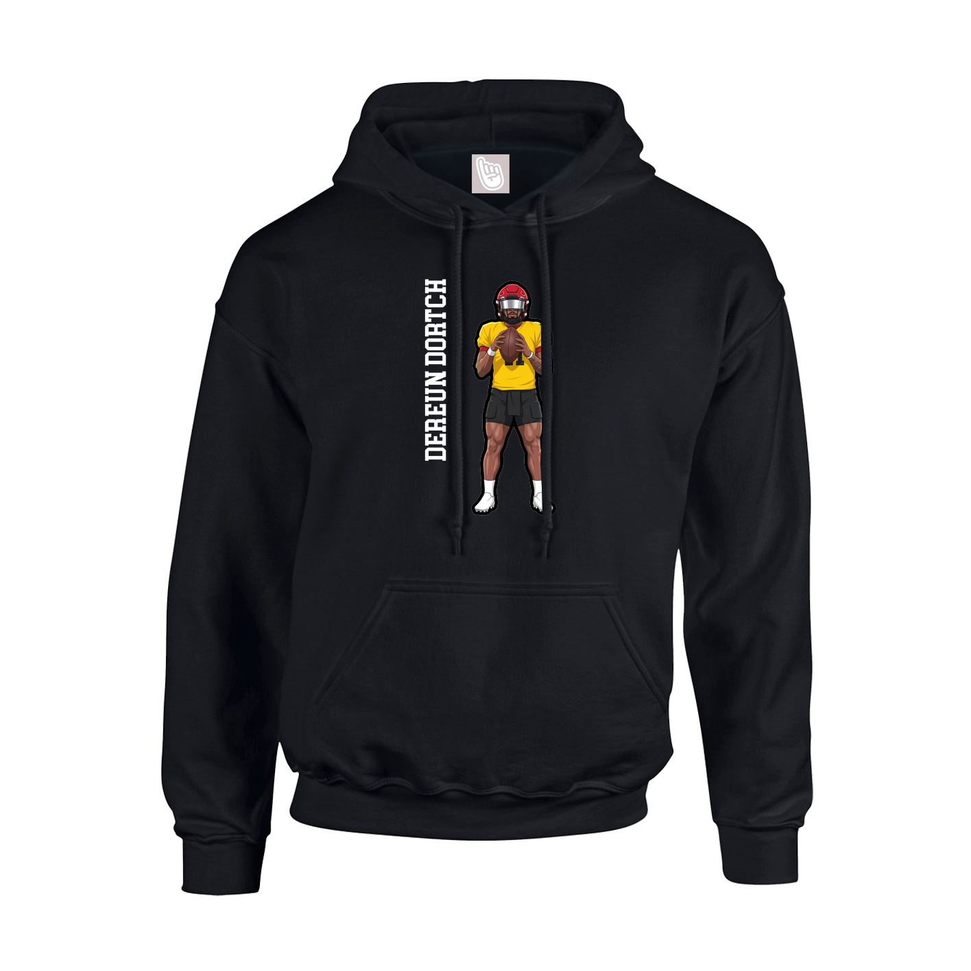 Youth Hoodie — Name Vertical in Black