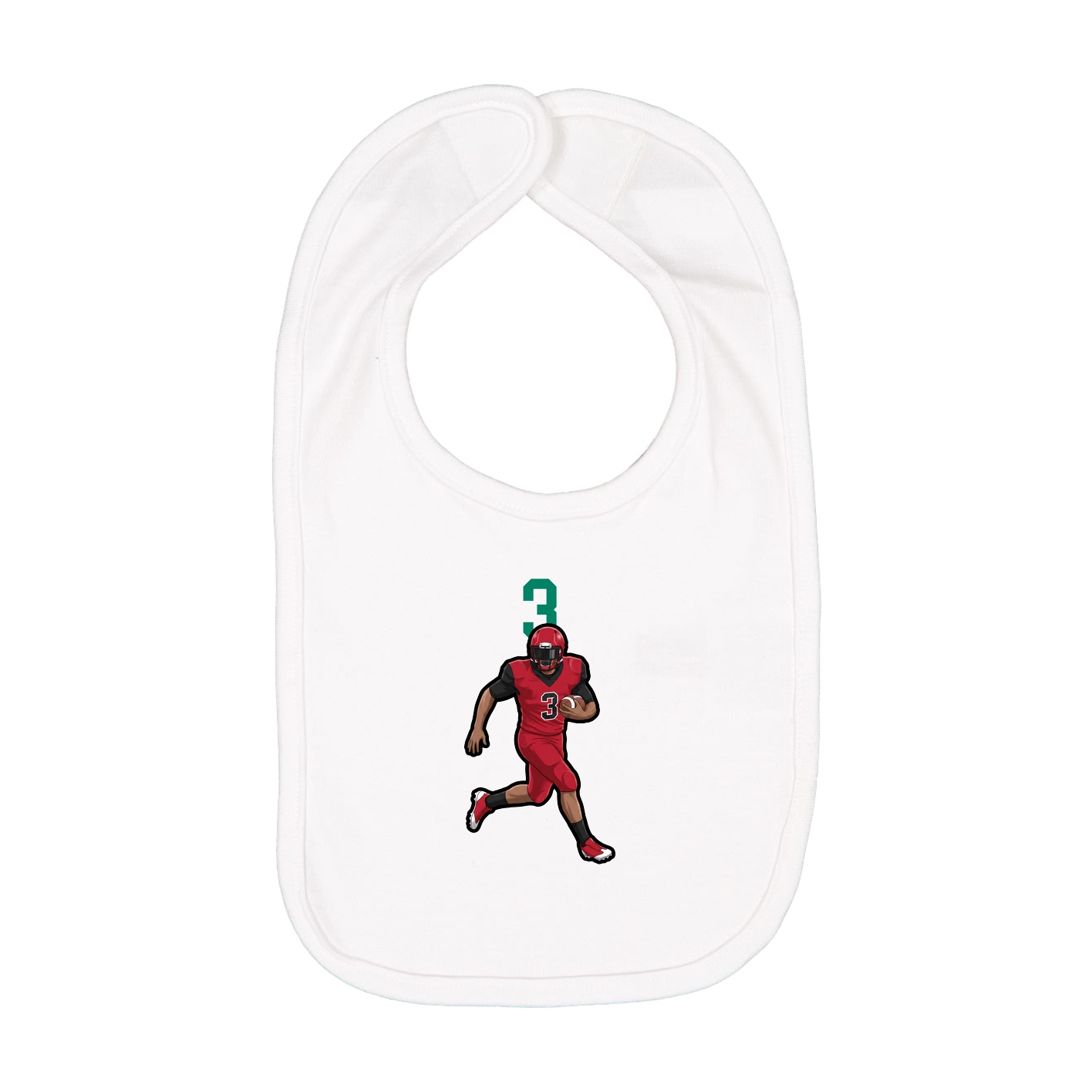 Infant Bib — Number Top in White