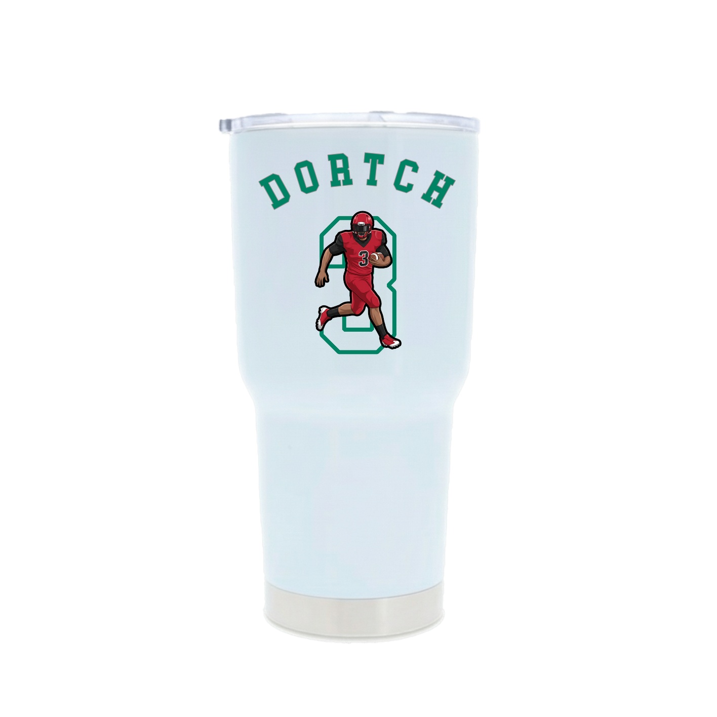 30oz Stainless Steel Tumbler — Shirsey Arch in White