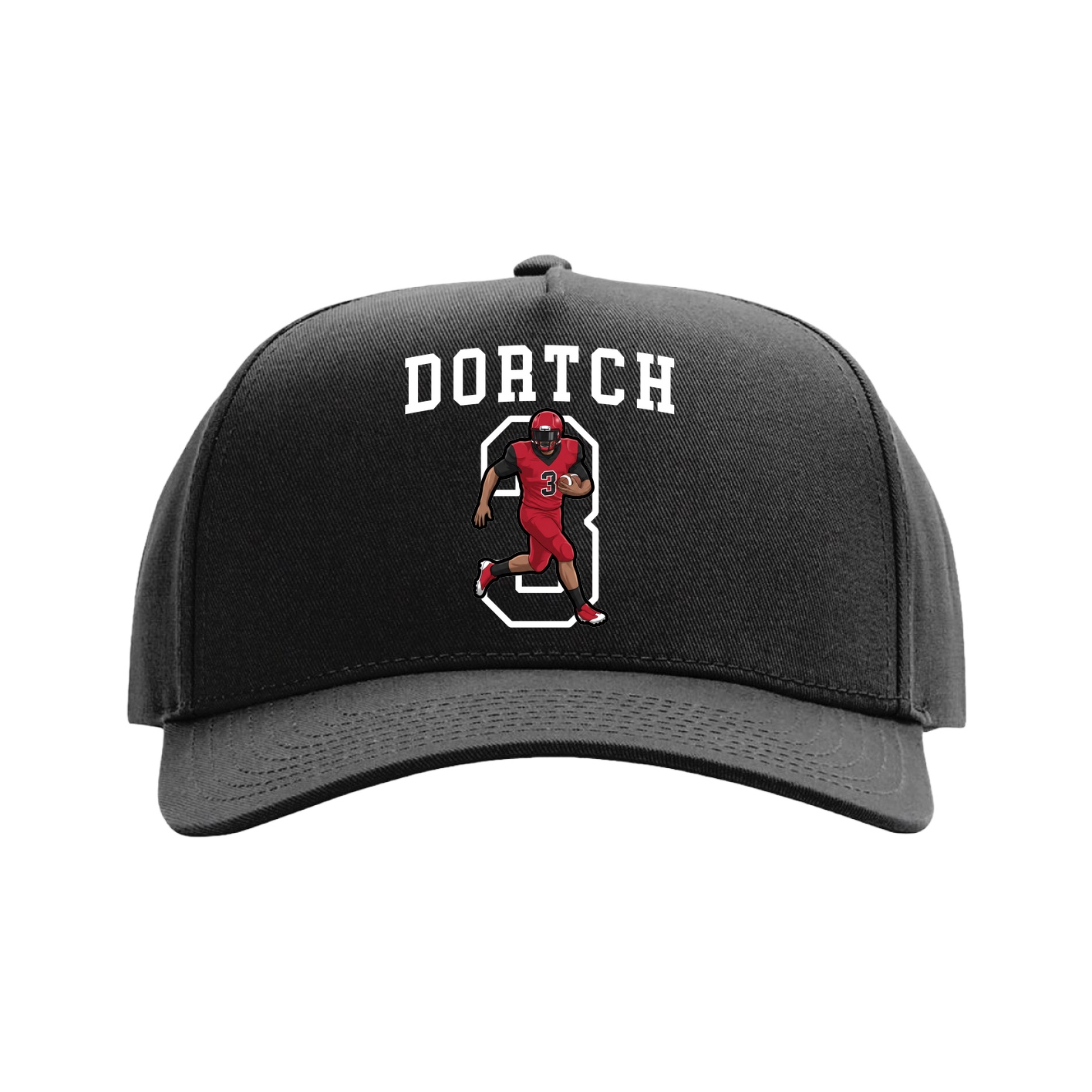 Full Fabric Five-Panel Champ Cap — Shirsey in Black
