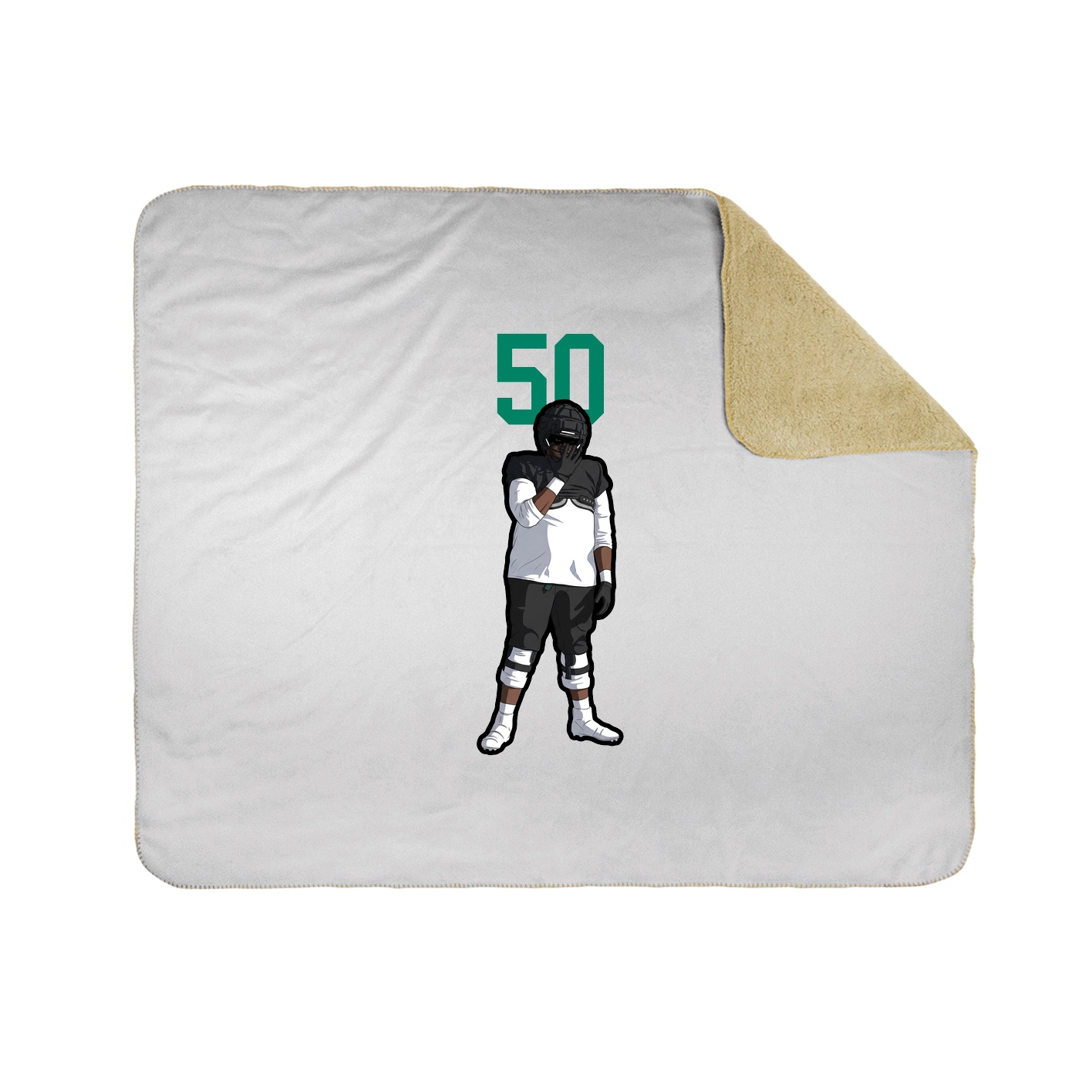 Throw Blanket — Number Top in White