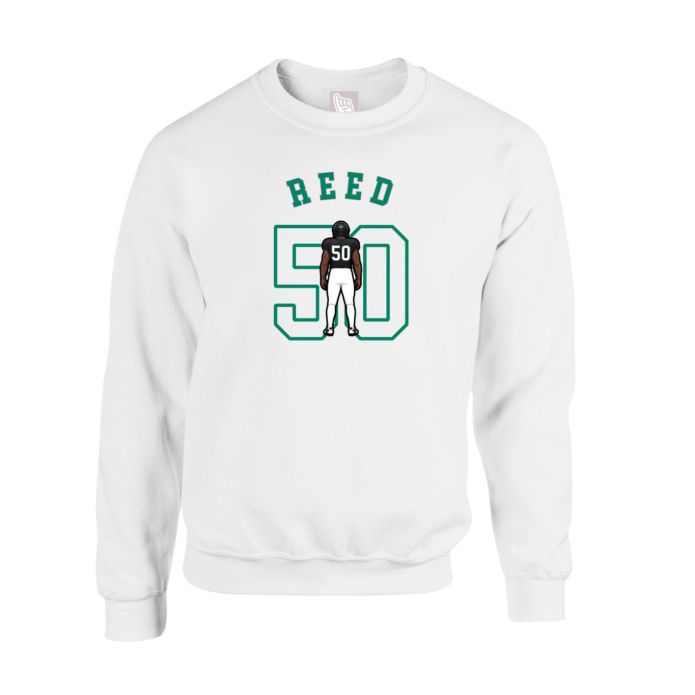 Fleece Crew — Shirsey Arch in White