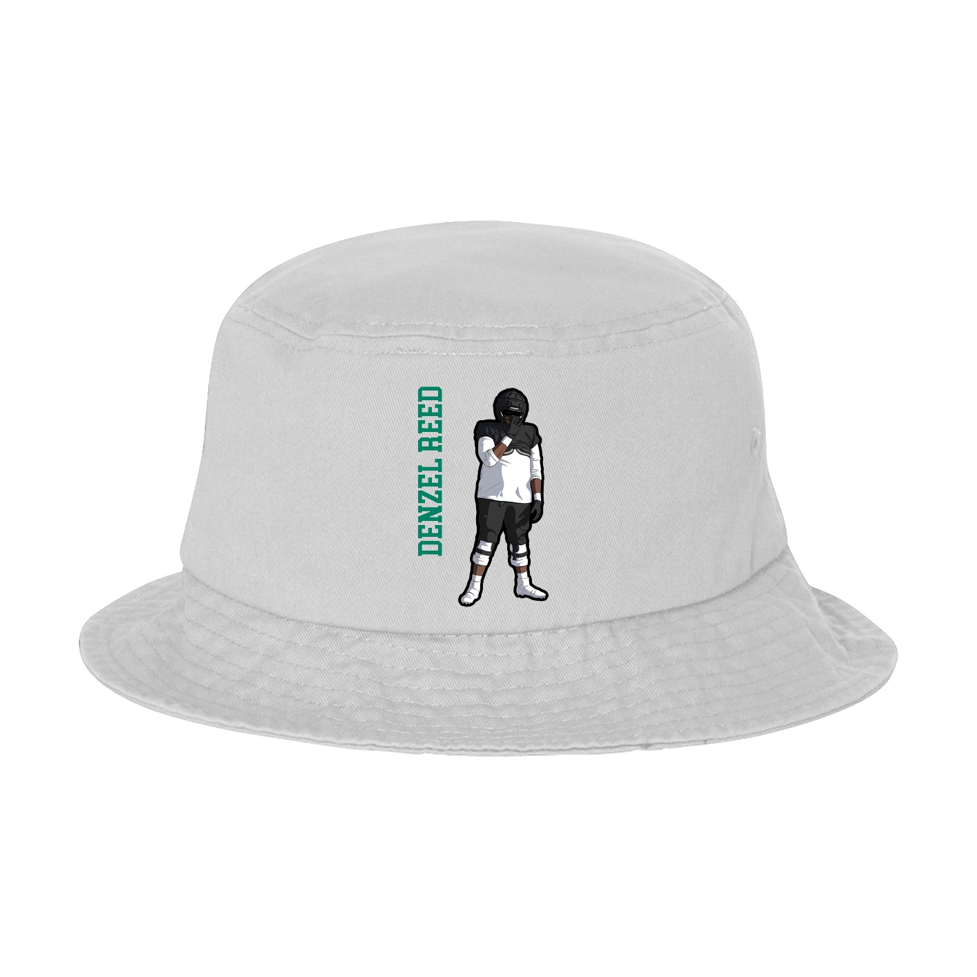 Bucket Cap — Name Vertical in White